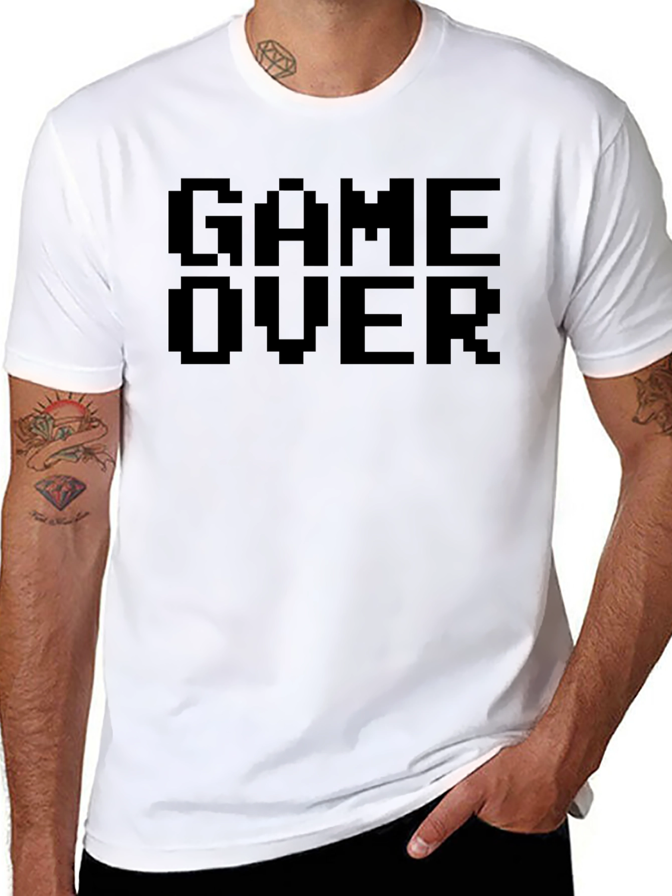 Game Over Black Pixel T-Shirt