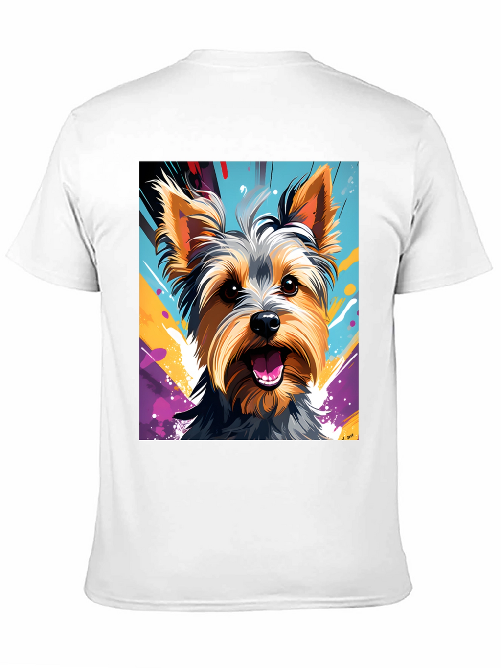 Yorkie Dog Art Graphic T-Shirt