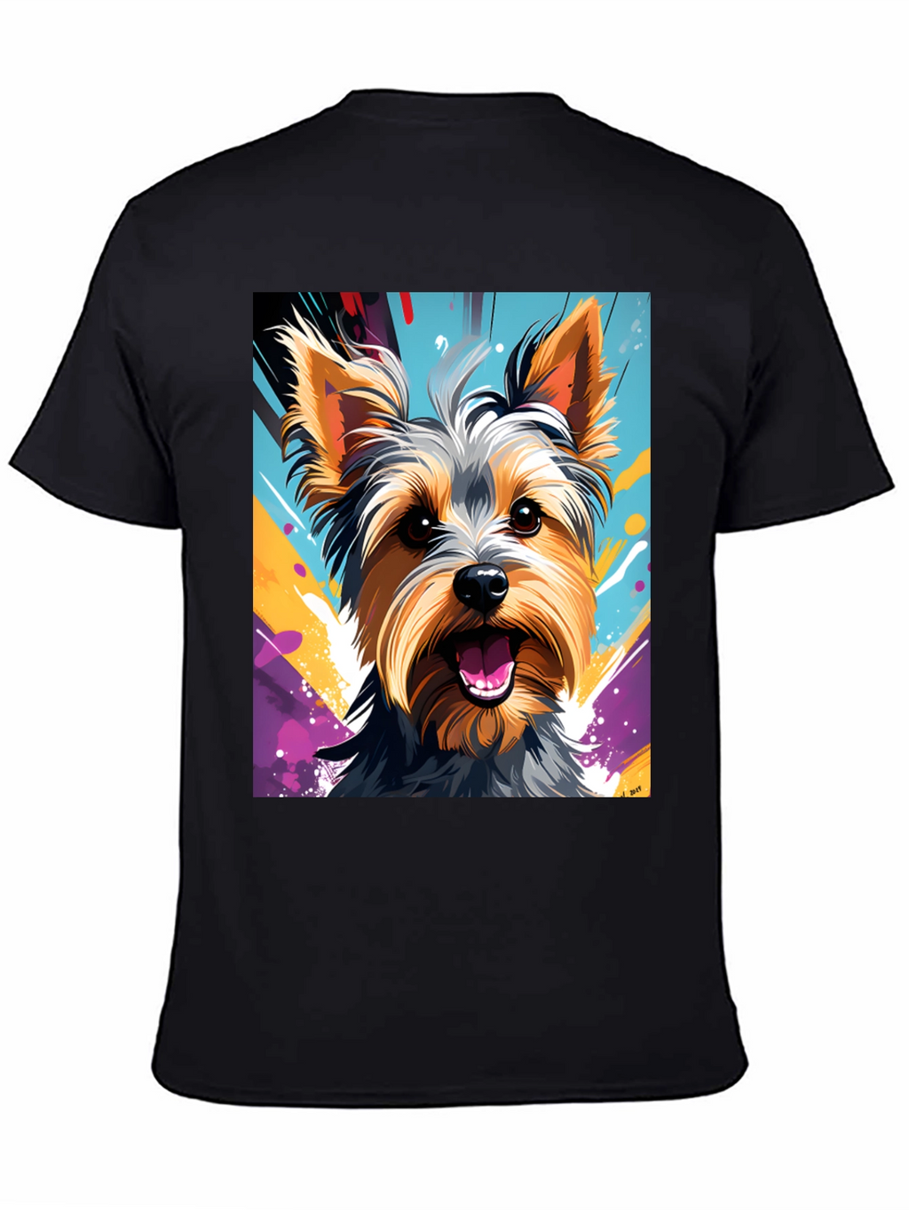Yorkie Dog Art Graphic T-Shirt