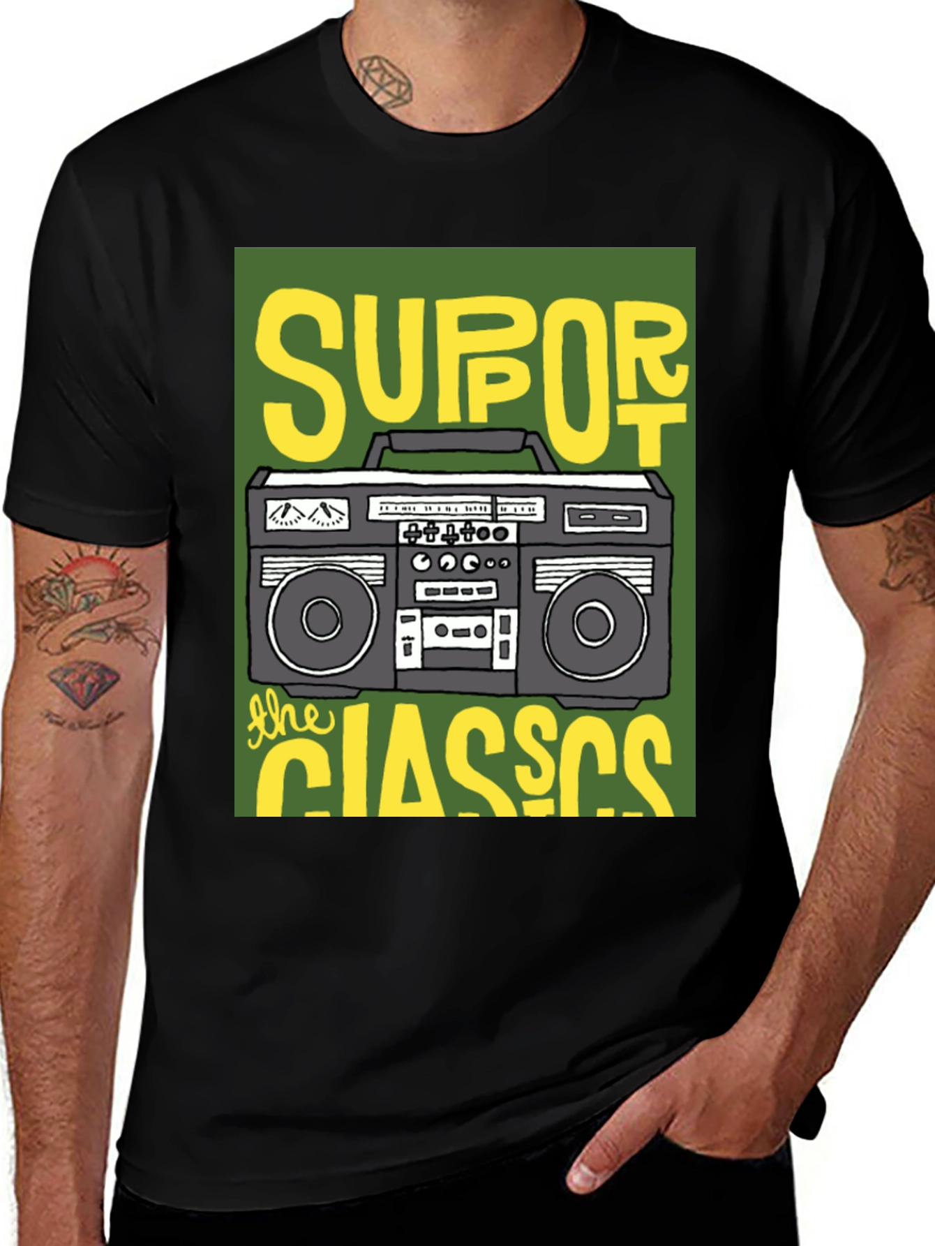 Support The Classics Boombox T-Shirt
