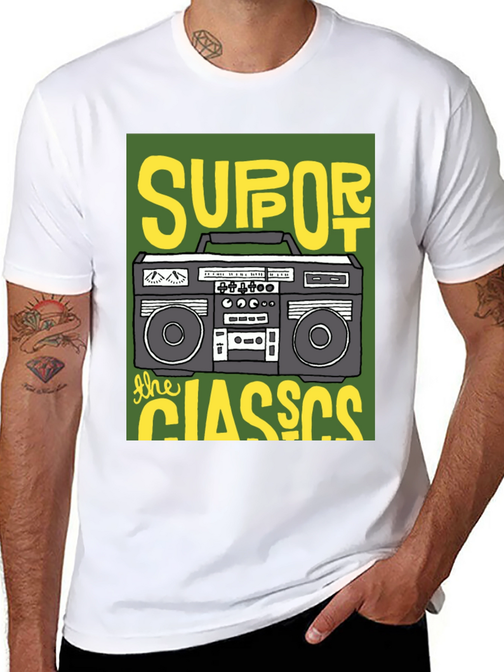 Support The Classics Boombox T-Shirt