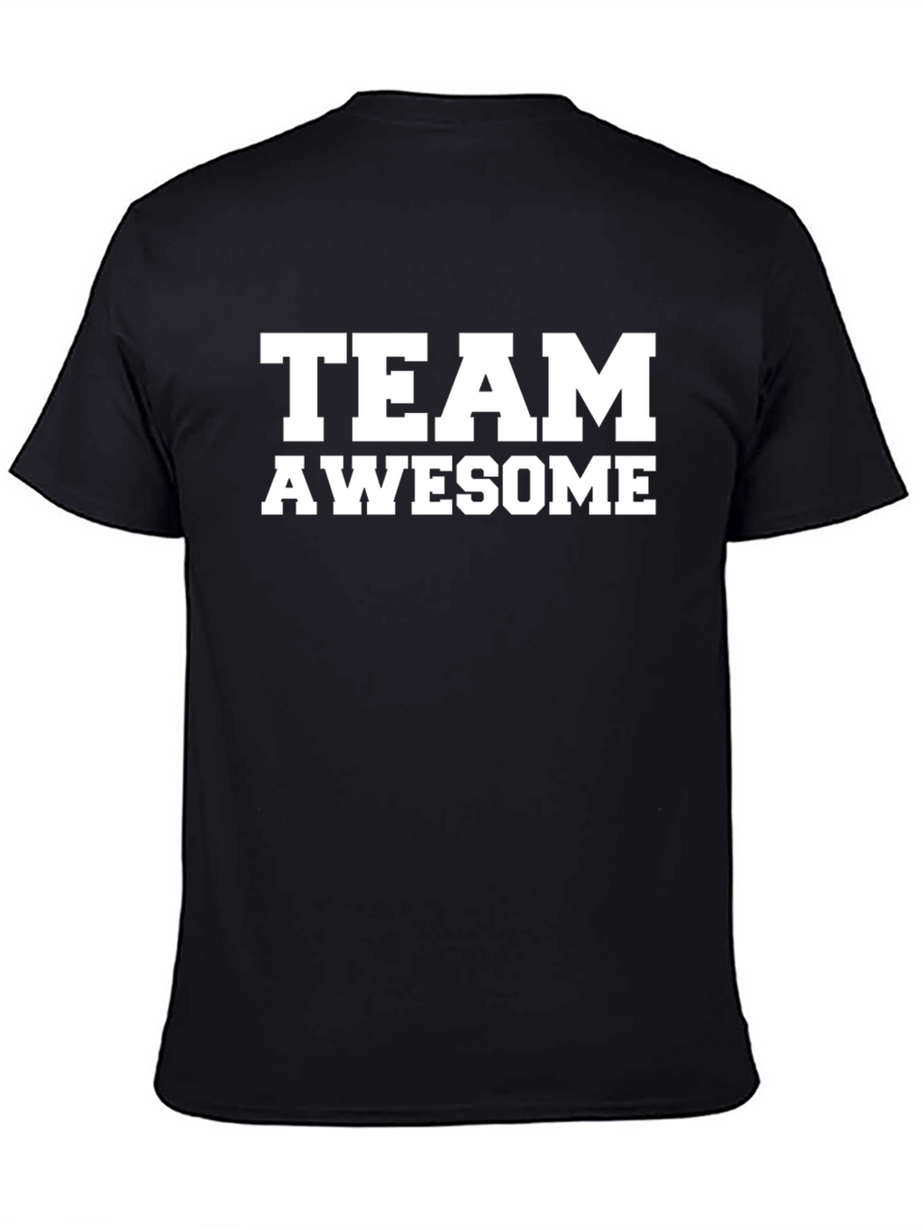 Team Awesome Graphic Tee - Black Crew Neck T-Shirt