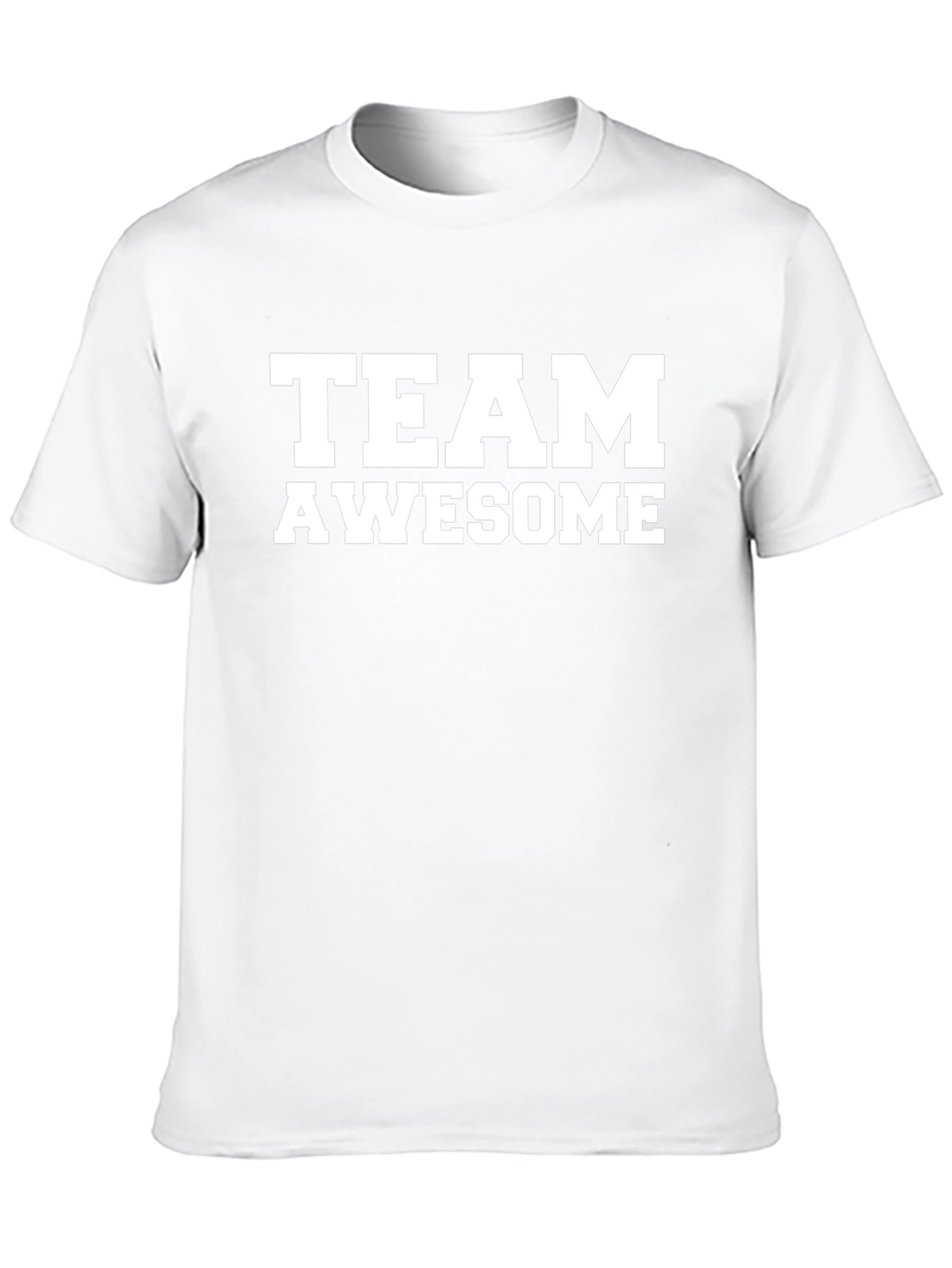 Team Awesome Graphic Tee - Black Crew Neck T-Shirt