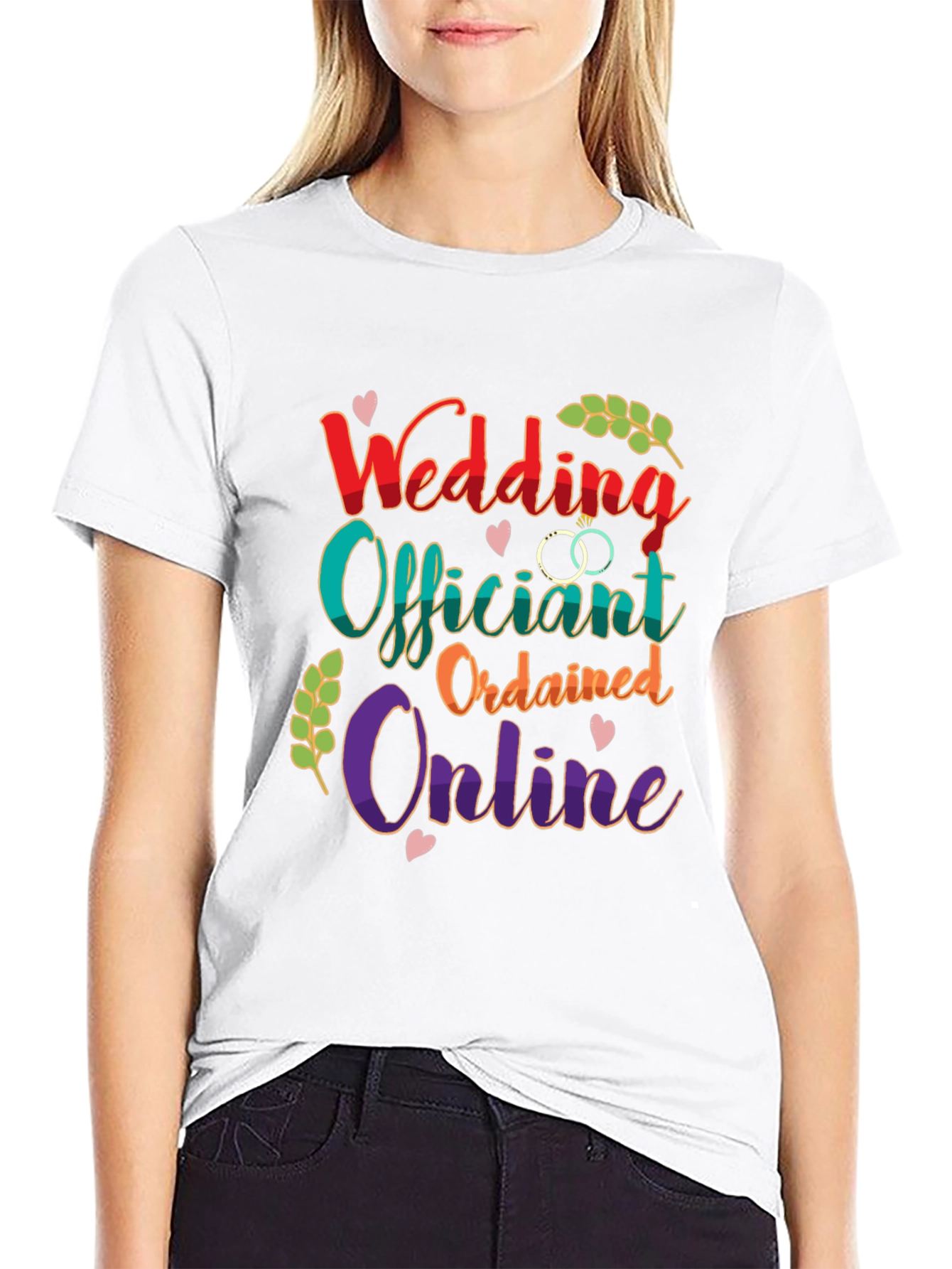 Wedding Officiant Ordained Online Black T-Shirt