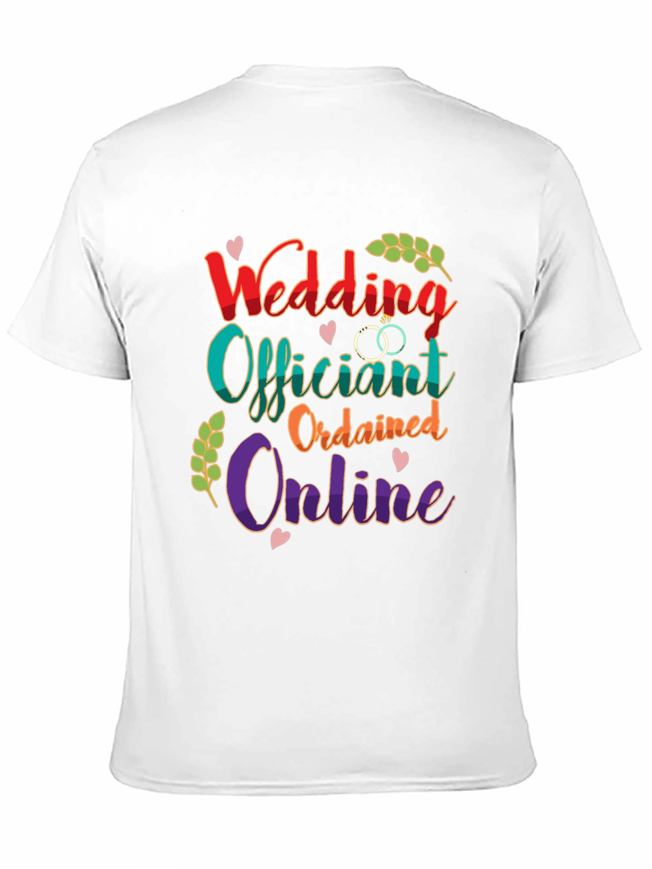 Wedding Officiant Ordained Online Black T-Shirt