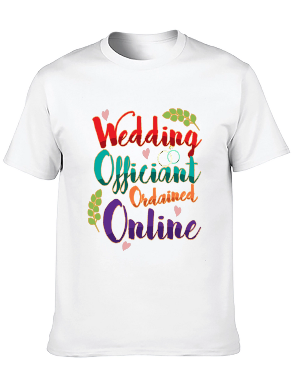 Wedding Officiant Ordained Online Black T-Shirt