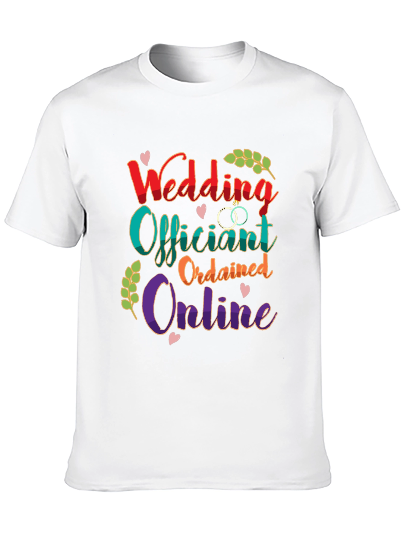 Wedding Officiant Ordained Online Black T-Shirt