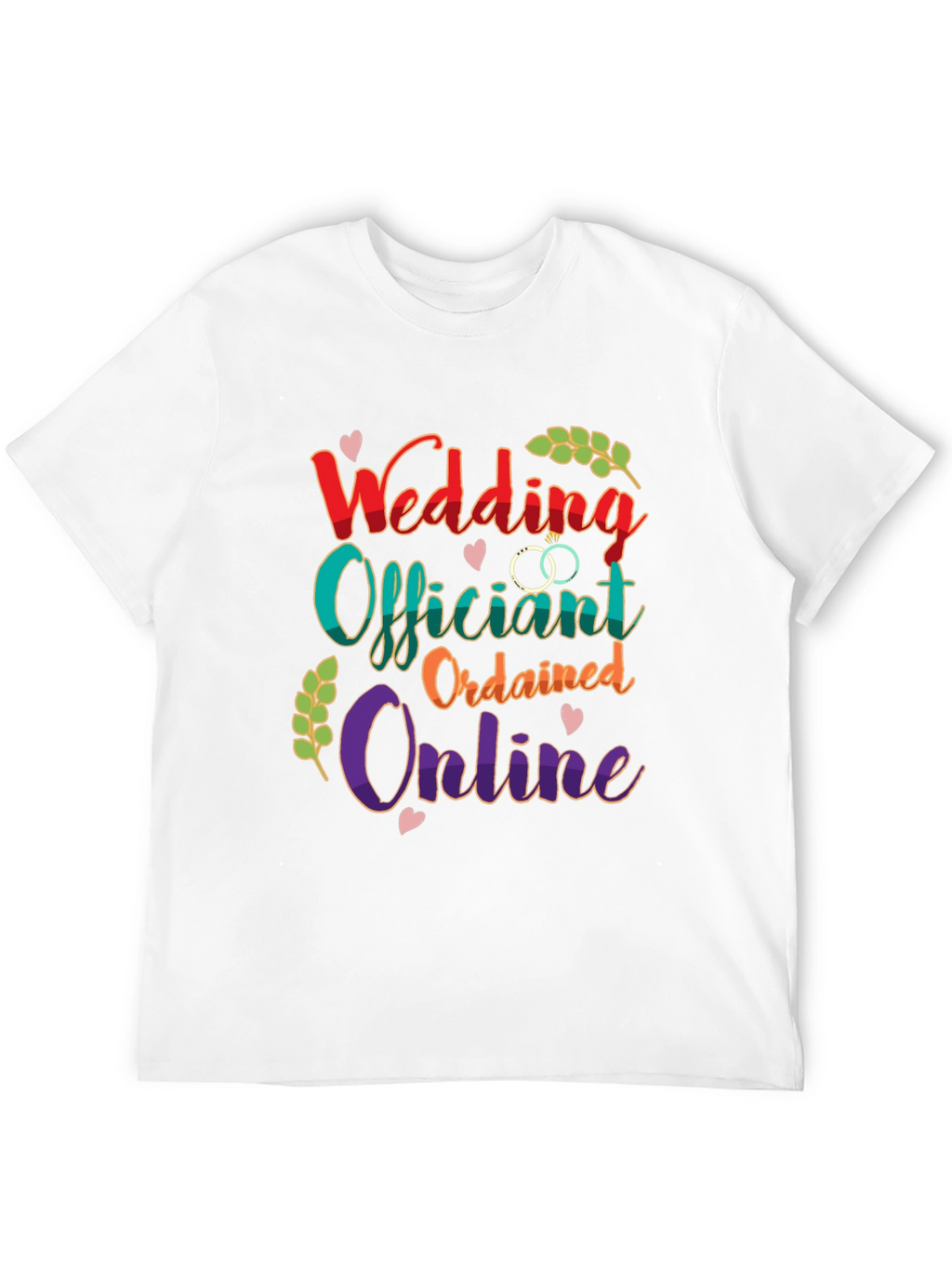 Wedding Officiant Ordained Online Black T-Shirt