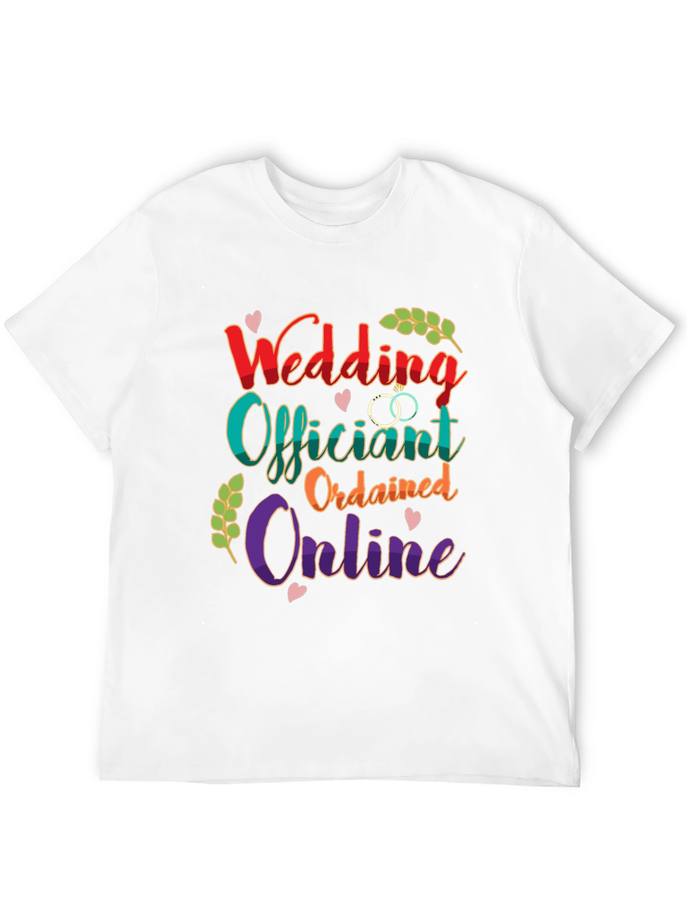 Wedding Officiant Ordained Online Black T-Shirt