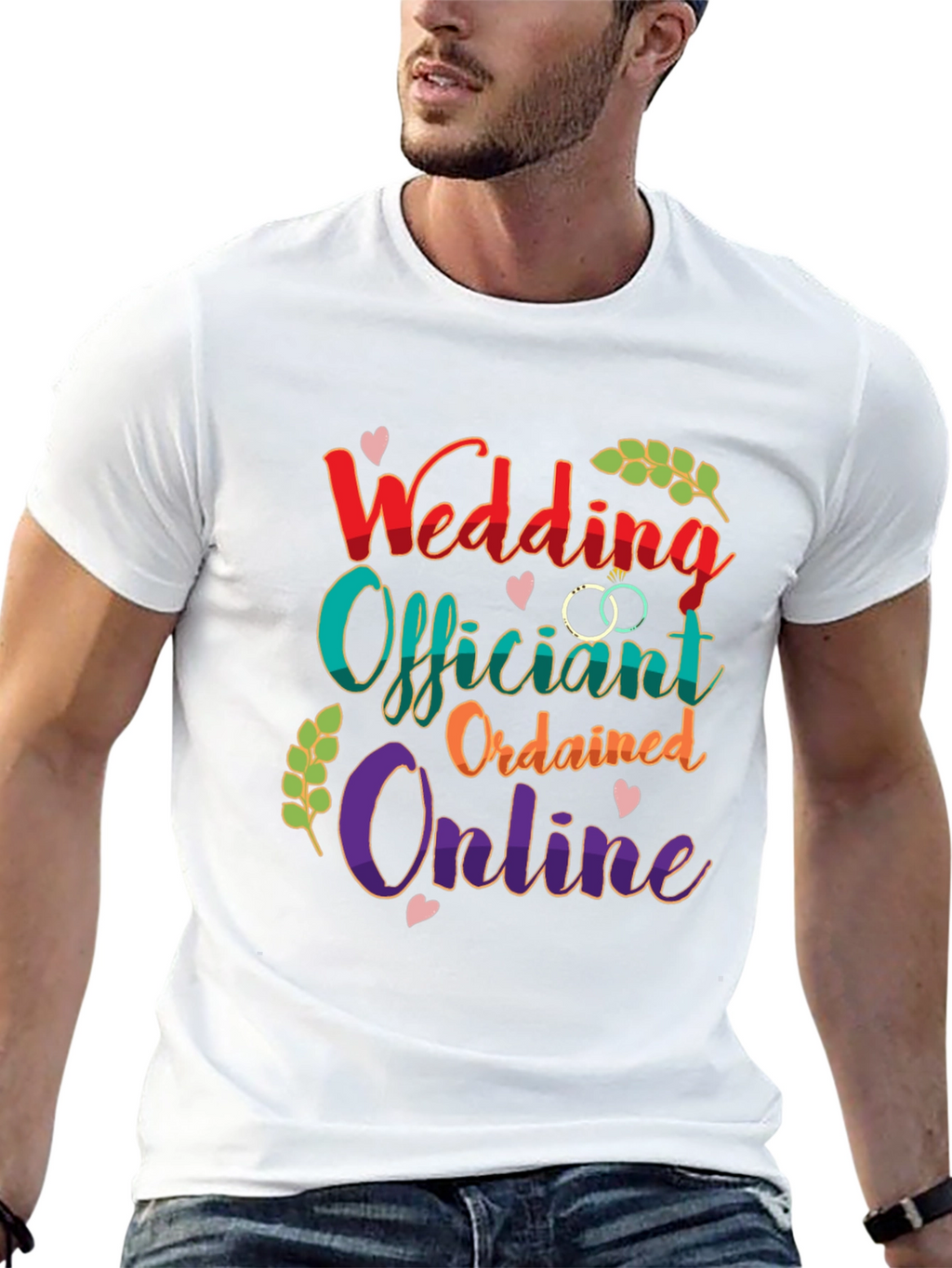 Wedding Officiant Ordained Online Black T-Shirt
