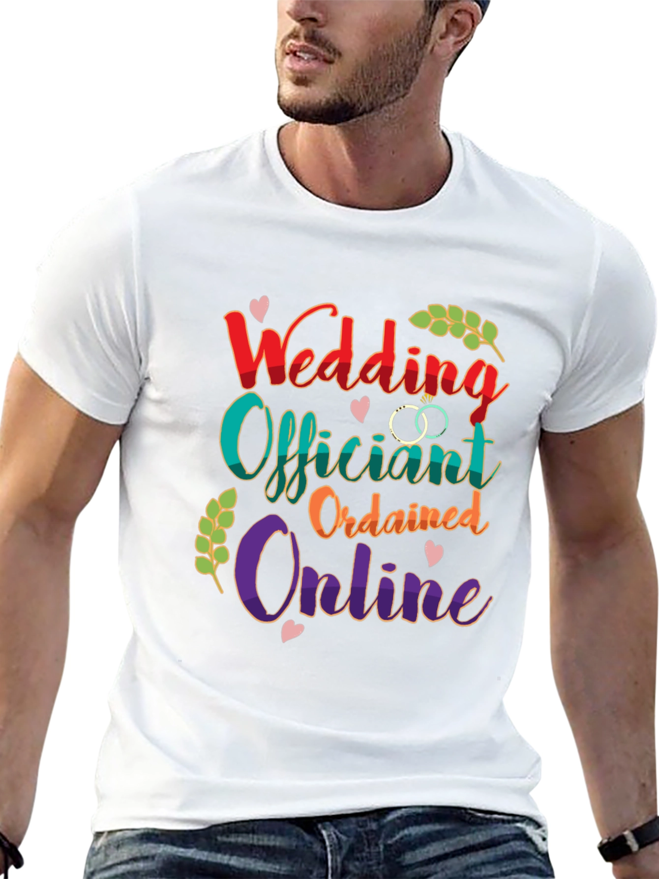 Wedding Officiant Ordained Online Black T-Shirt