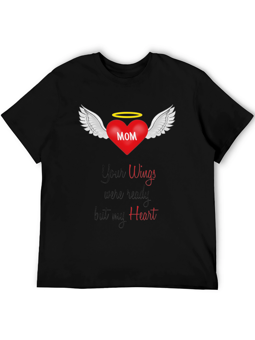 Memorial Mom Wings Heart T-Shirt