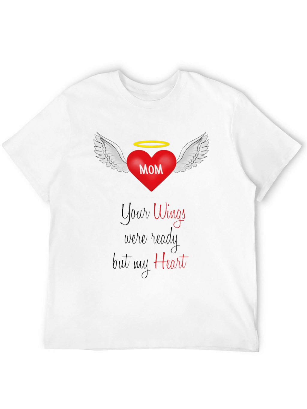 Memorial Mom Wings Heart T-Shirt
