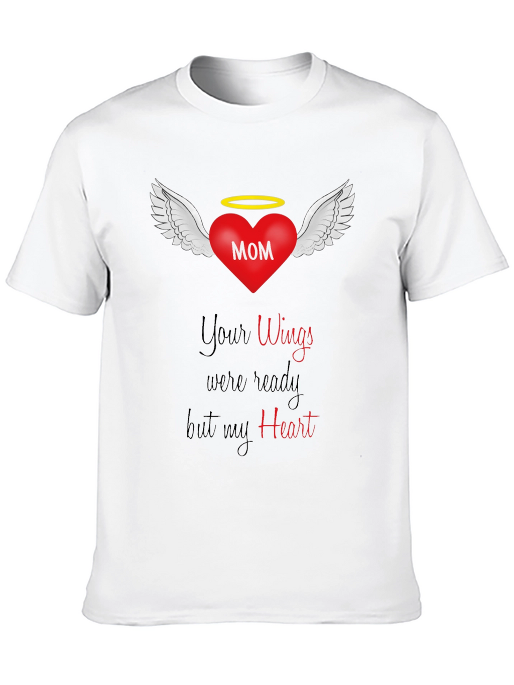 Memorial Mom Wings Heart T-Shirt