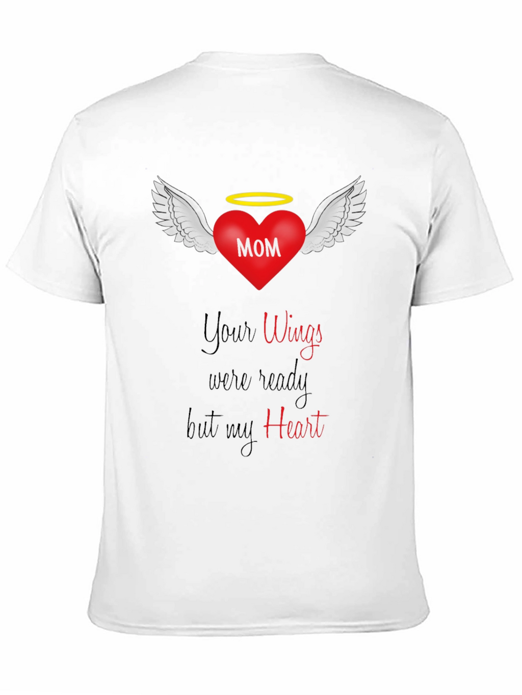 Memorial Mom Wings Heart T-Shirt