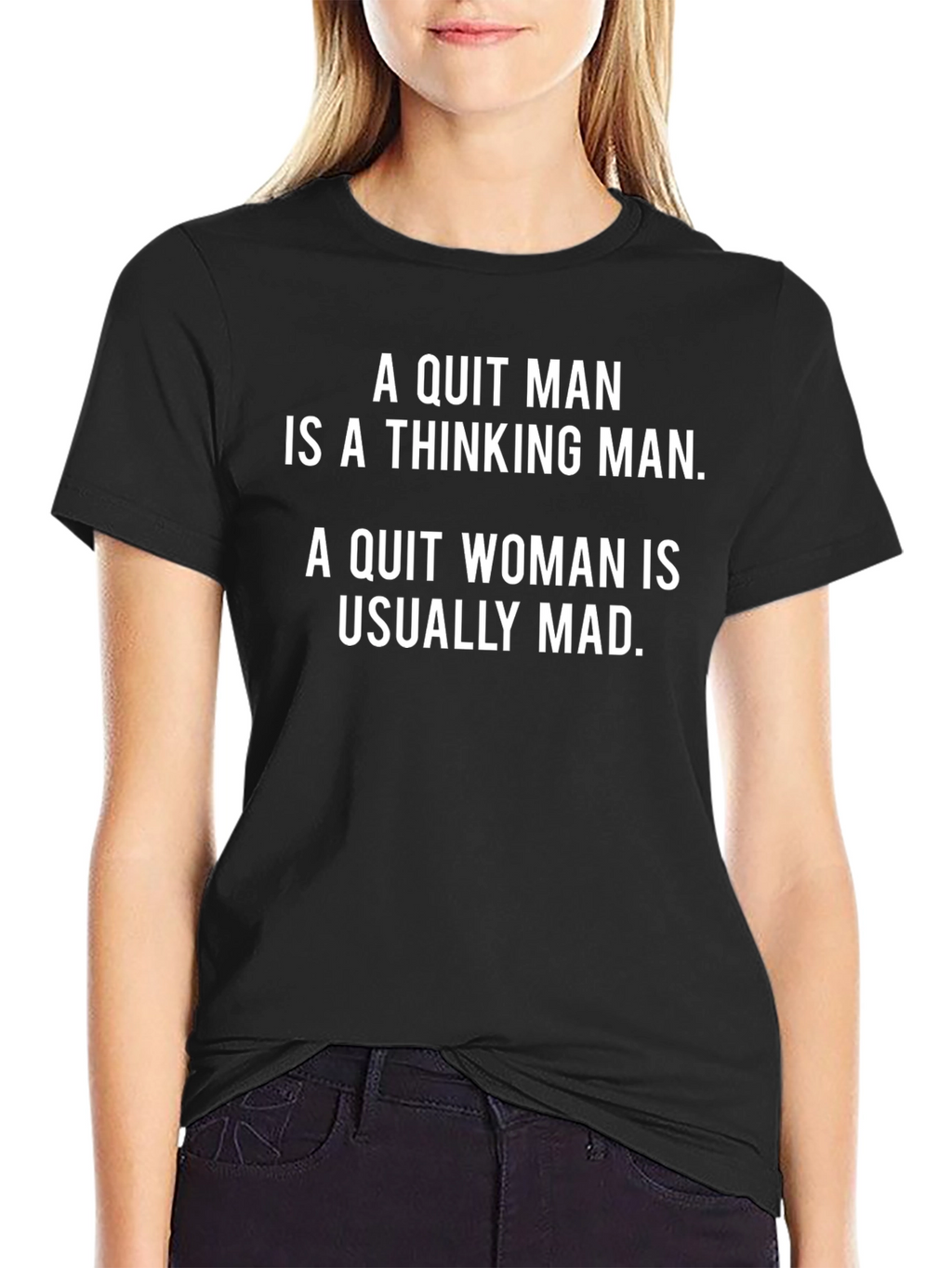 Funny Quit Man/Woman Graphic T-Shirt