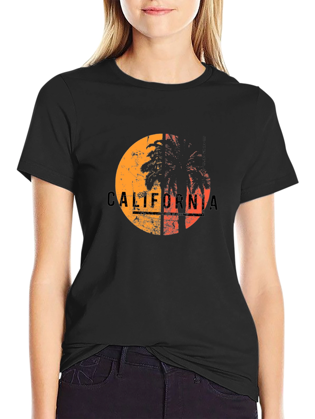 California Palm Graphic Tee - Black