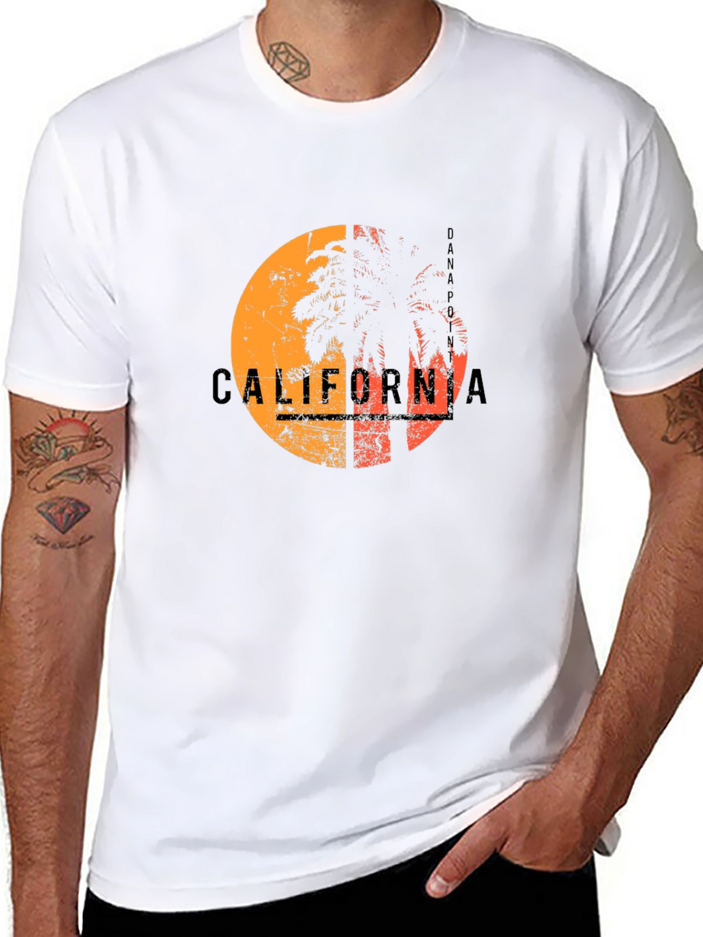 California Palm Graphic Tee - Black