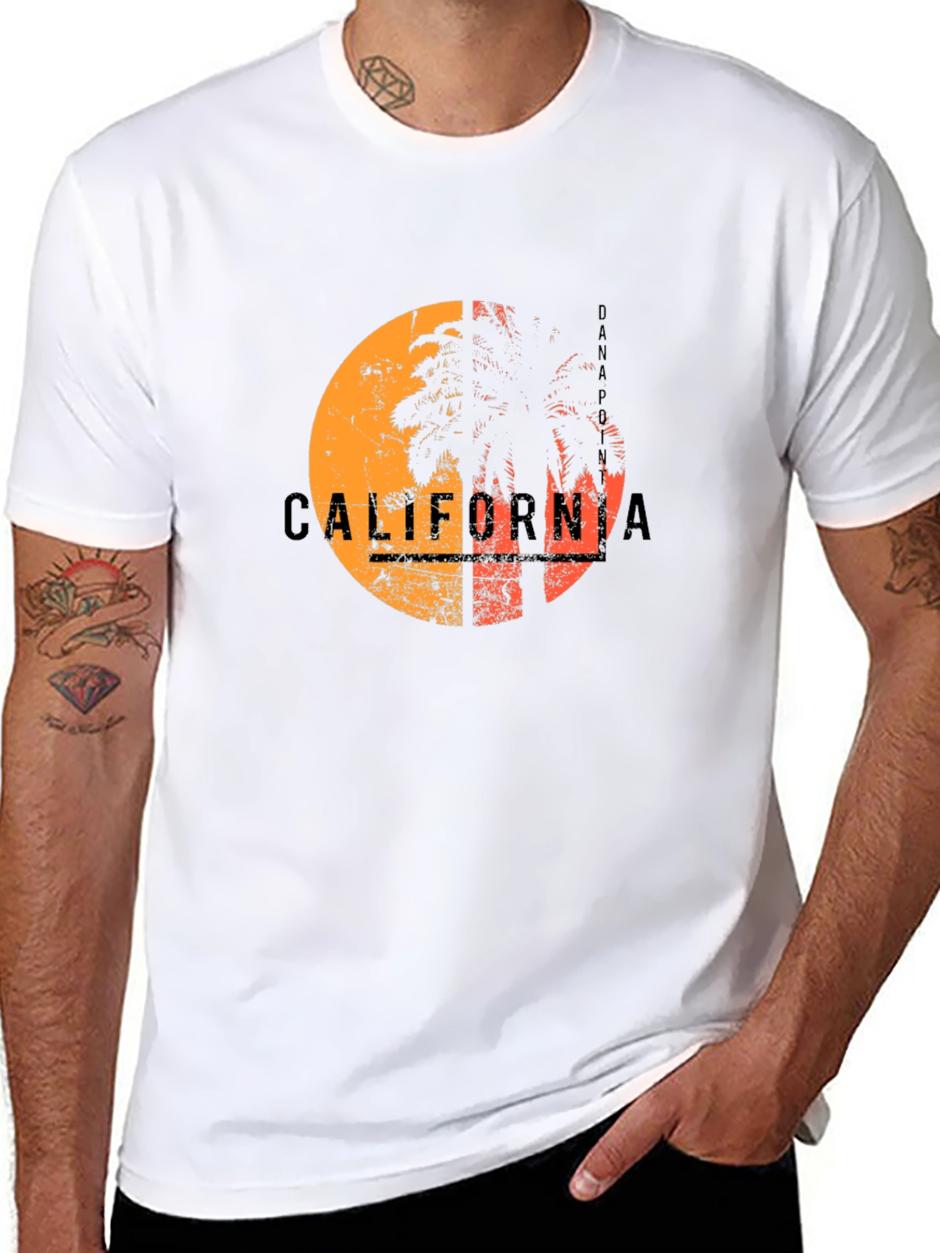 California Palm Graphic Tee - Black