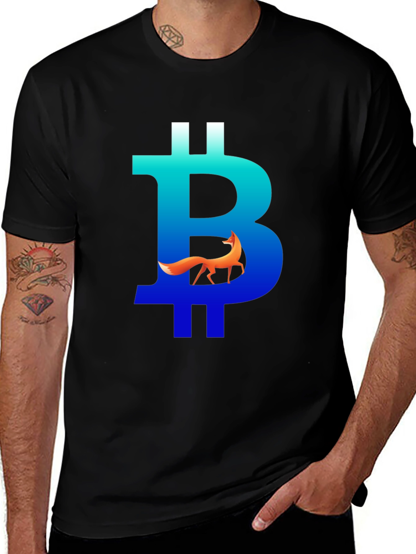 Bitcoin Fox Graphic Tee - Crypto Style