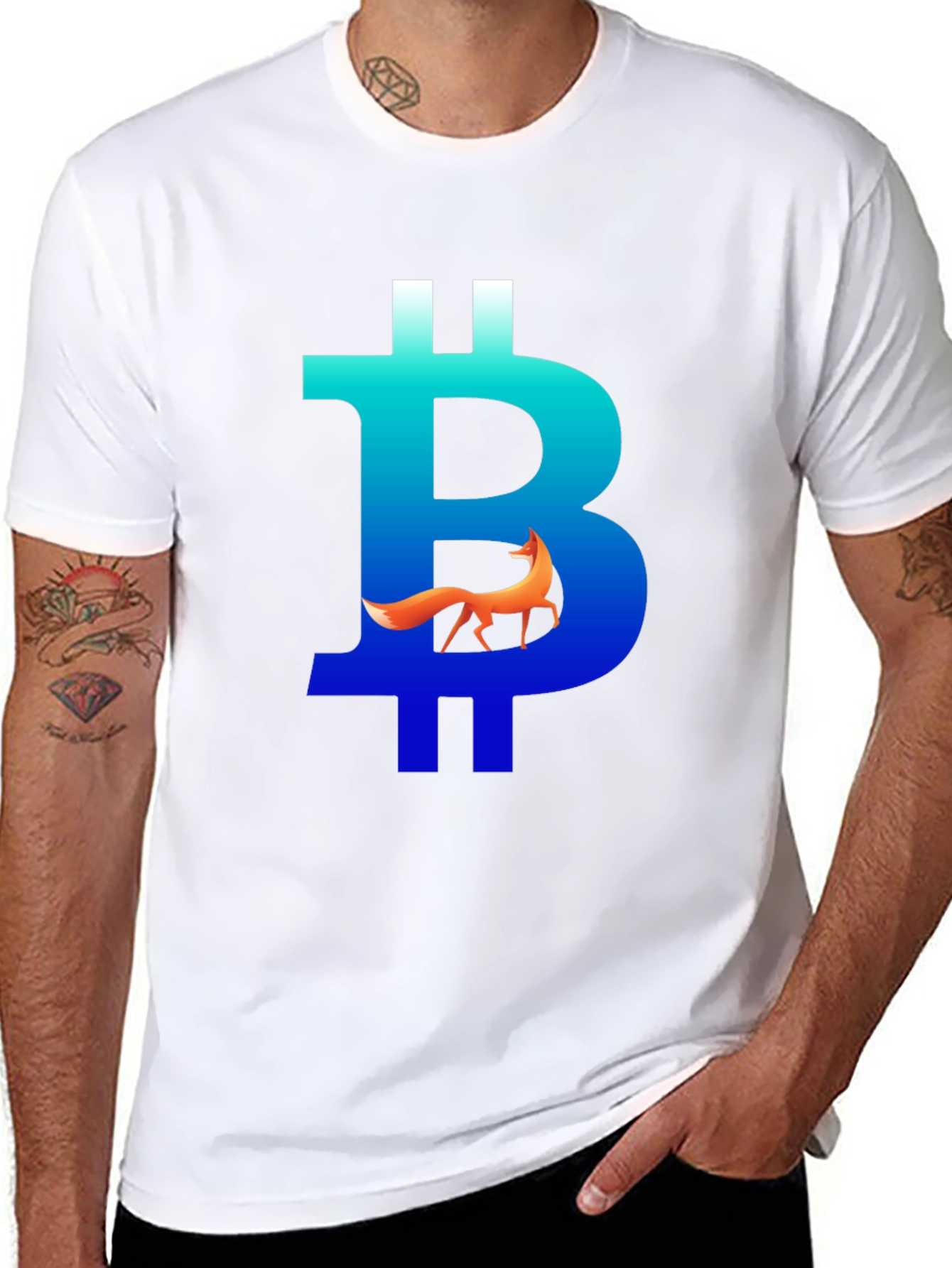Bitcoin Fox Graphic Tee - Crypto Style