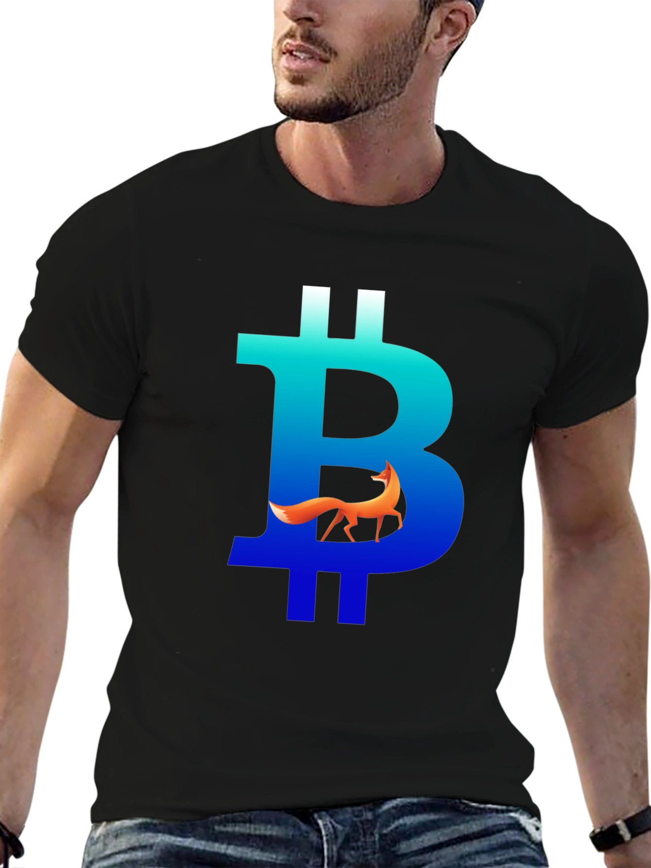 Bitcoin Fox Graphic Tee - Crypto Style