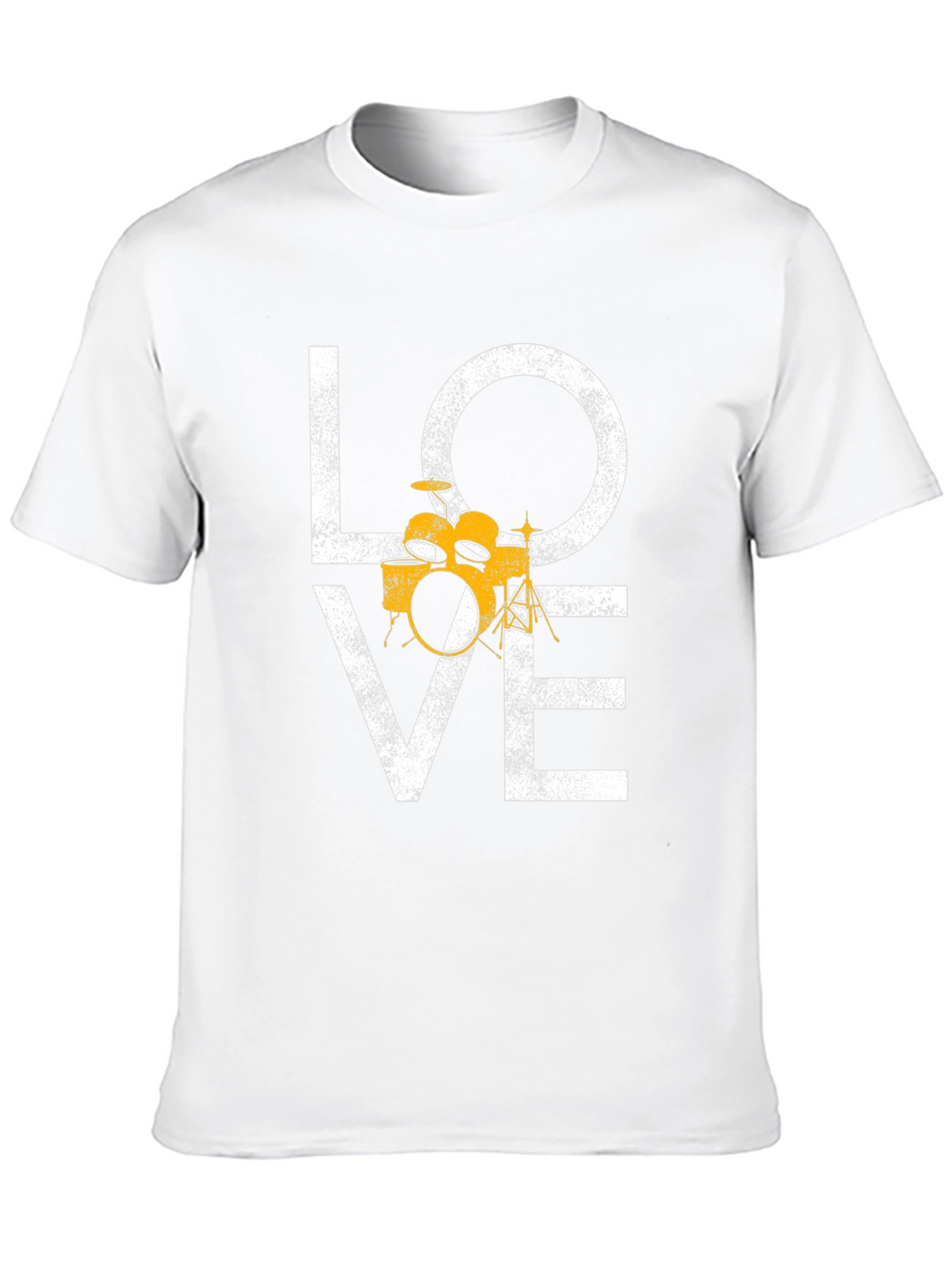 Love Drums Graphic Tee - Black Cotton T-Shirt