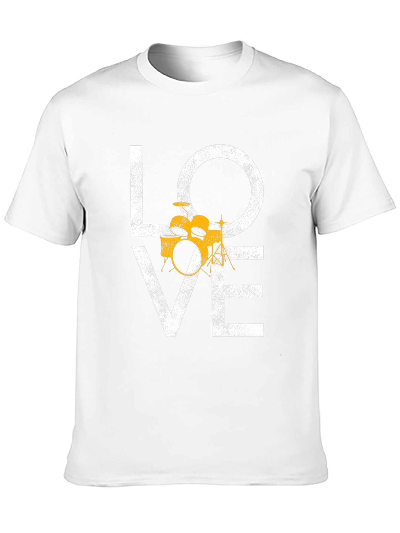 Love Drums Graphic Tee - Black Cotton T-Shirt