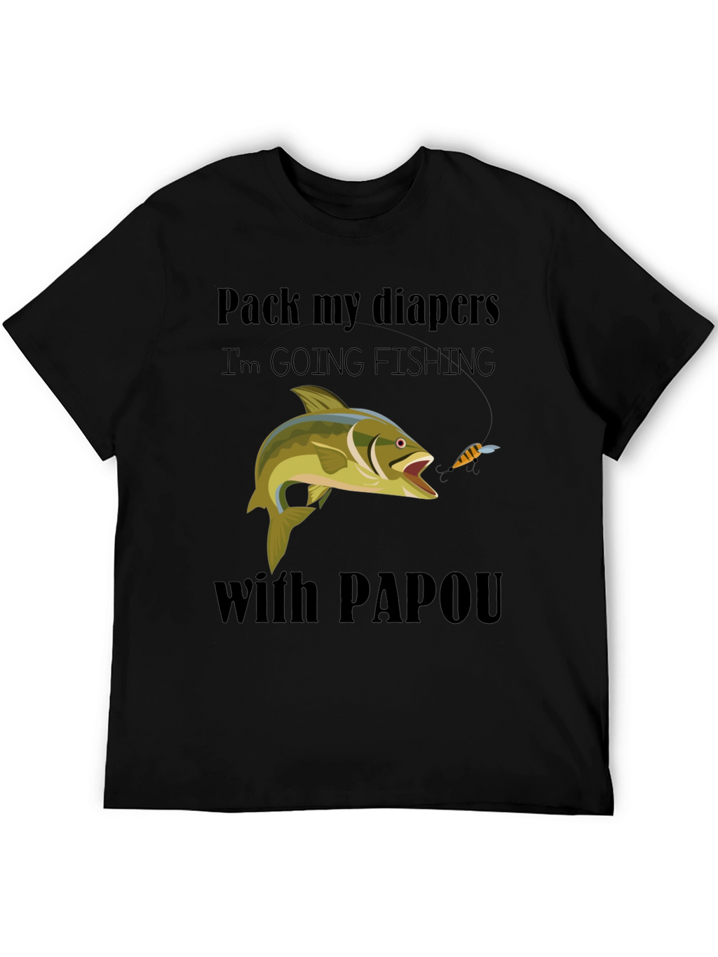 Funny Fishing T-Shirt: Pack My Diapers!