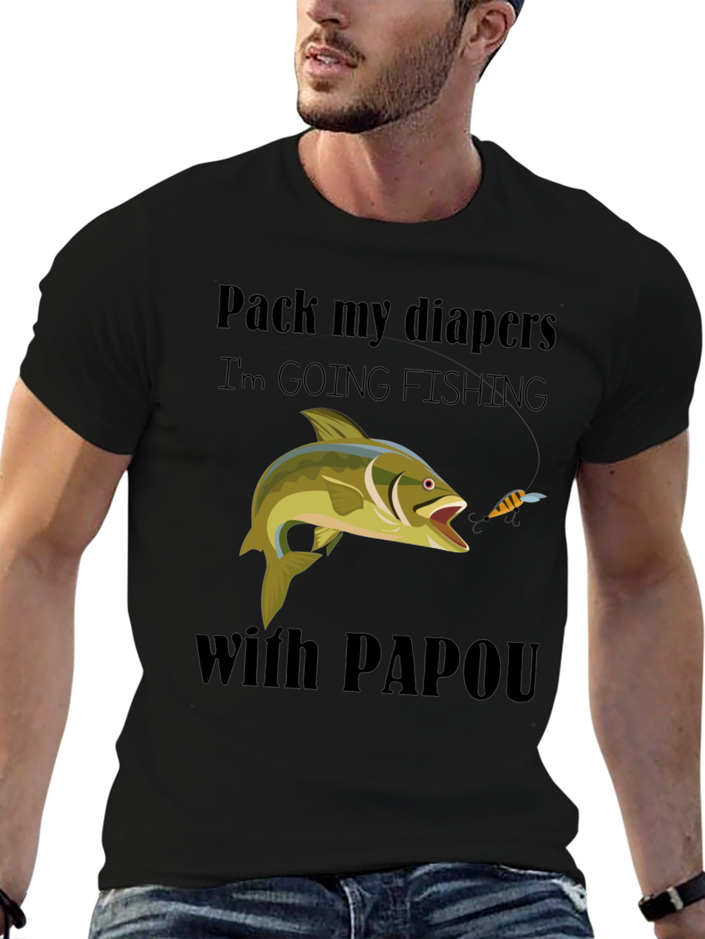 Funny Fishing T-Shirt: Pack My Diapers!