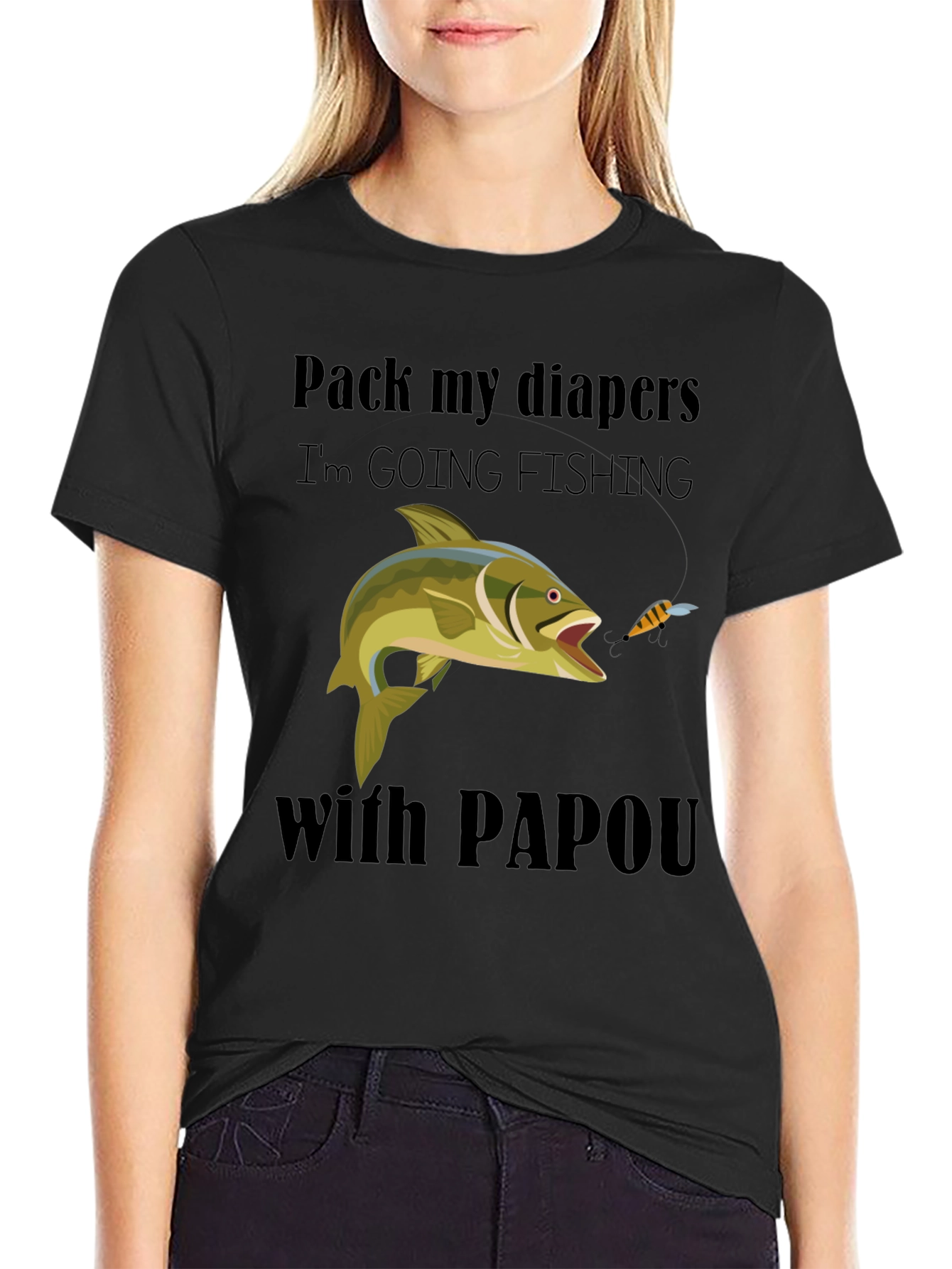 Funny Fishing T-Shirt: Pack My Diapers!