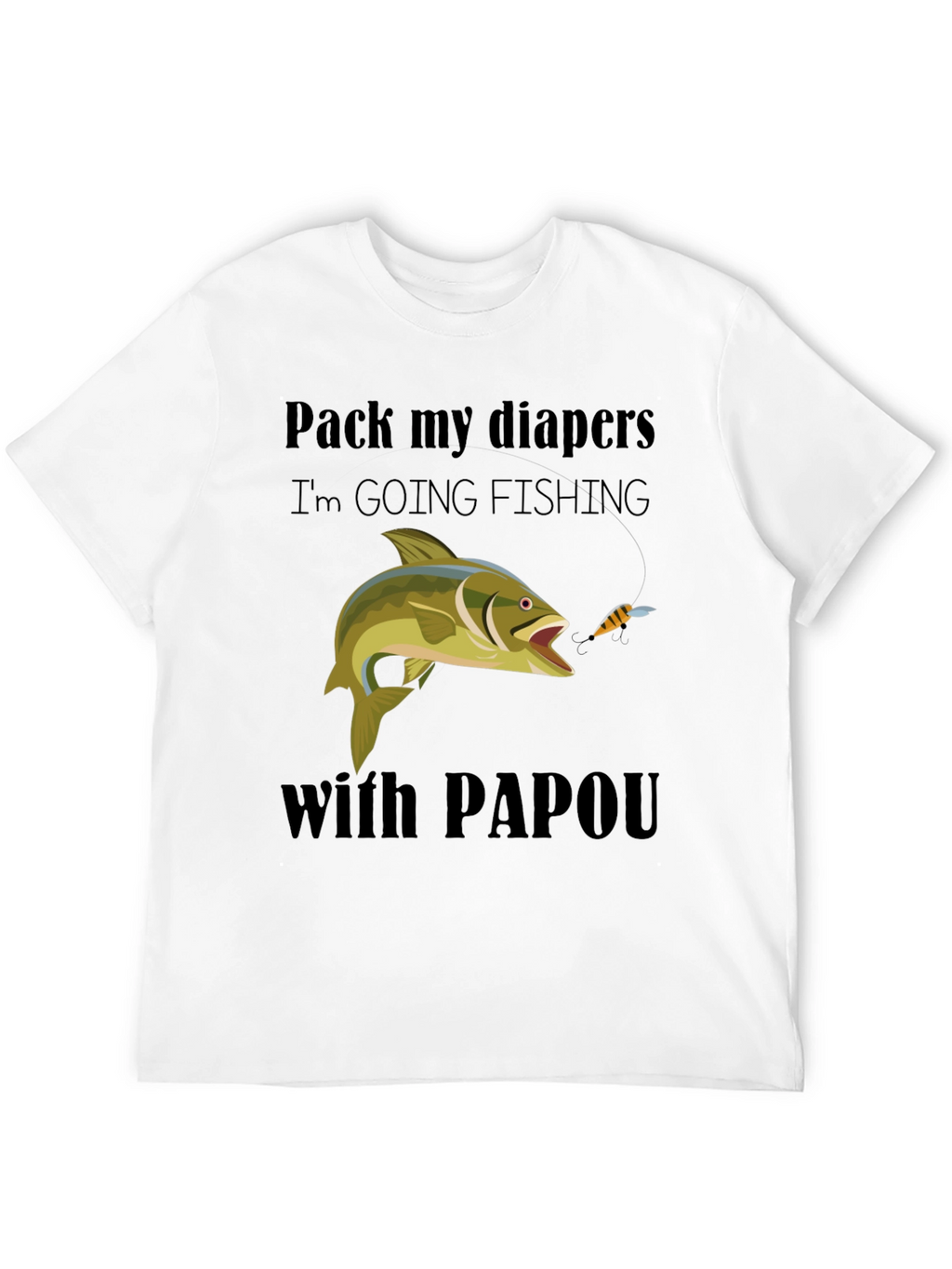 Funny Fishing T-Shirt: Pack My Diapers!