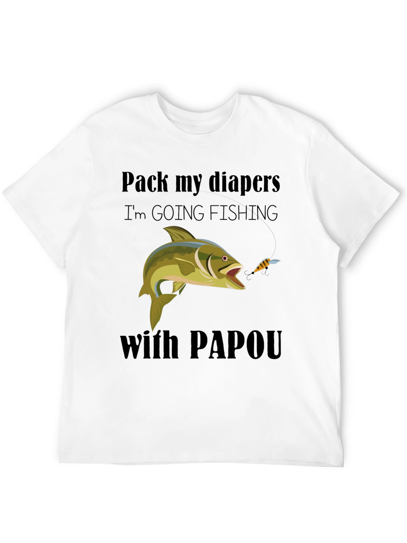 Funny Fishing T-Shirt: Pack My Diapers!