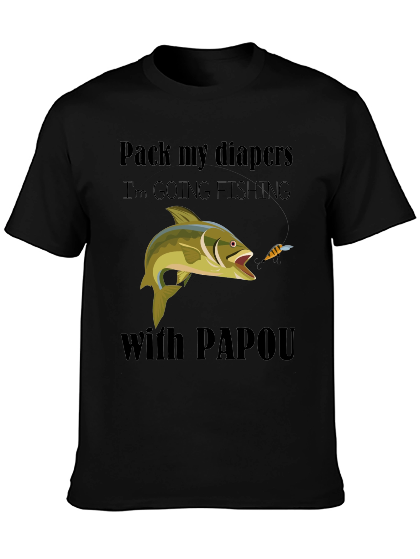 Funny Fishing T-Shirt: Pack My Diapers!