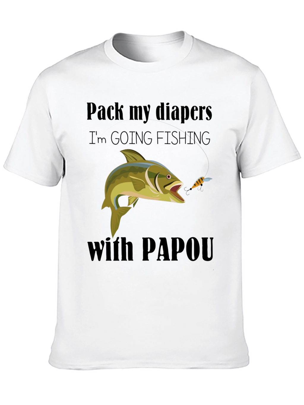 Funny Fishing T-Shirt: Pack My Diapers!