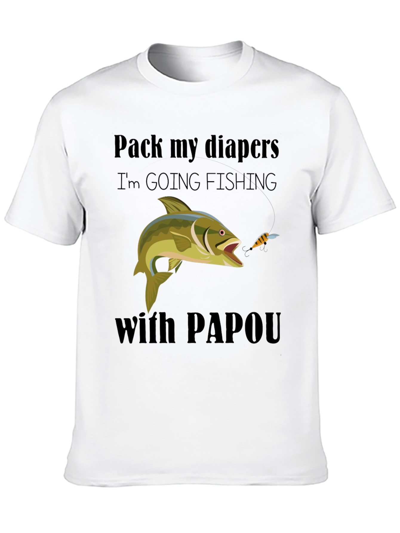 Funny Fishing T-Shirt: Pack My Diapers!