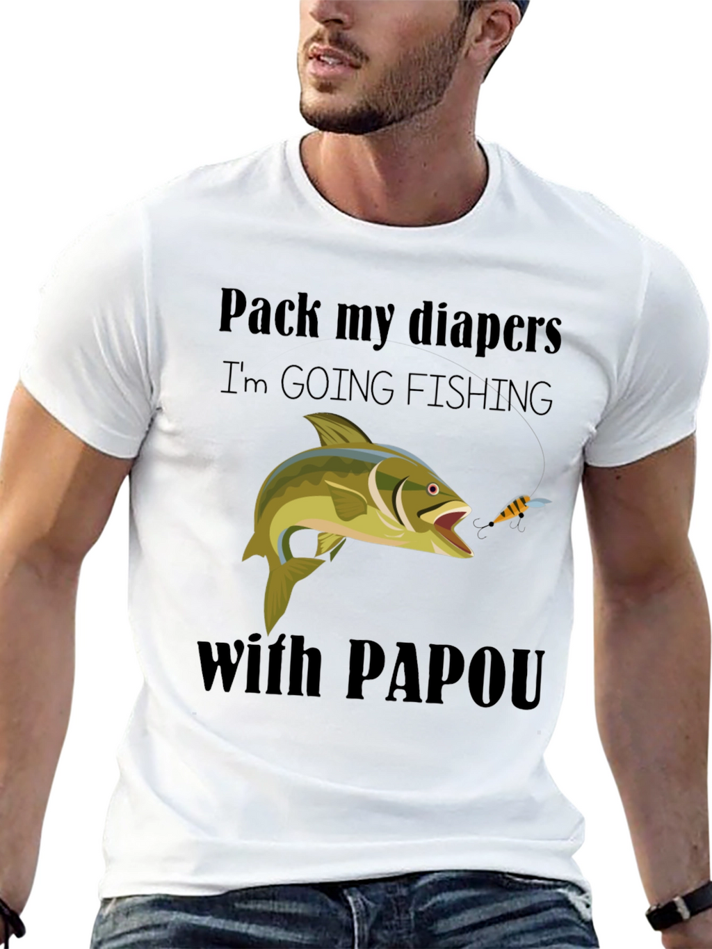 Funny Fishing T-Shirt: Pack My Diapers!