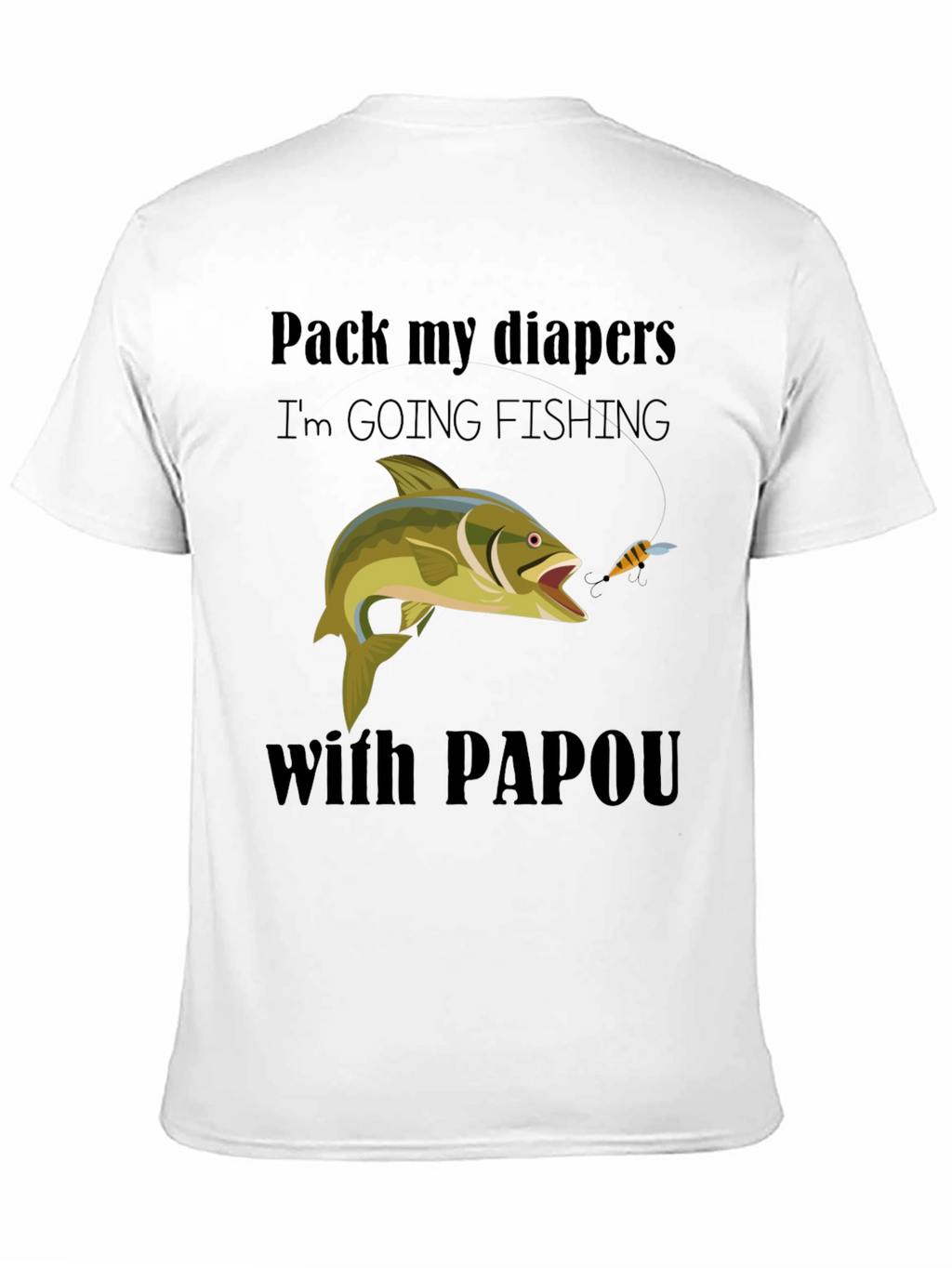 Funny Fishing T-Shirt: Pack My Diapers!