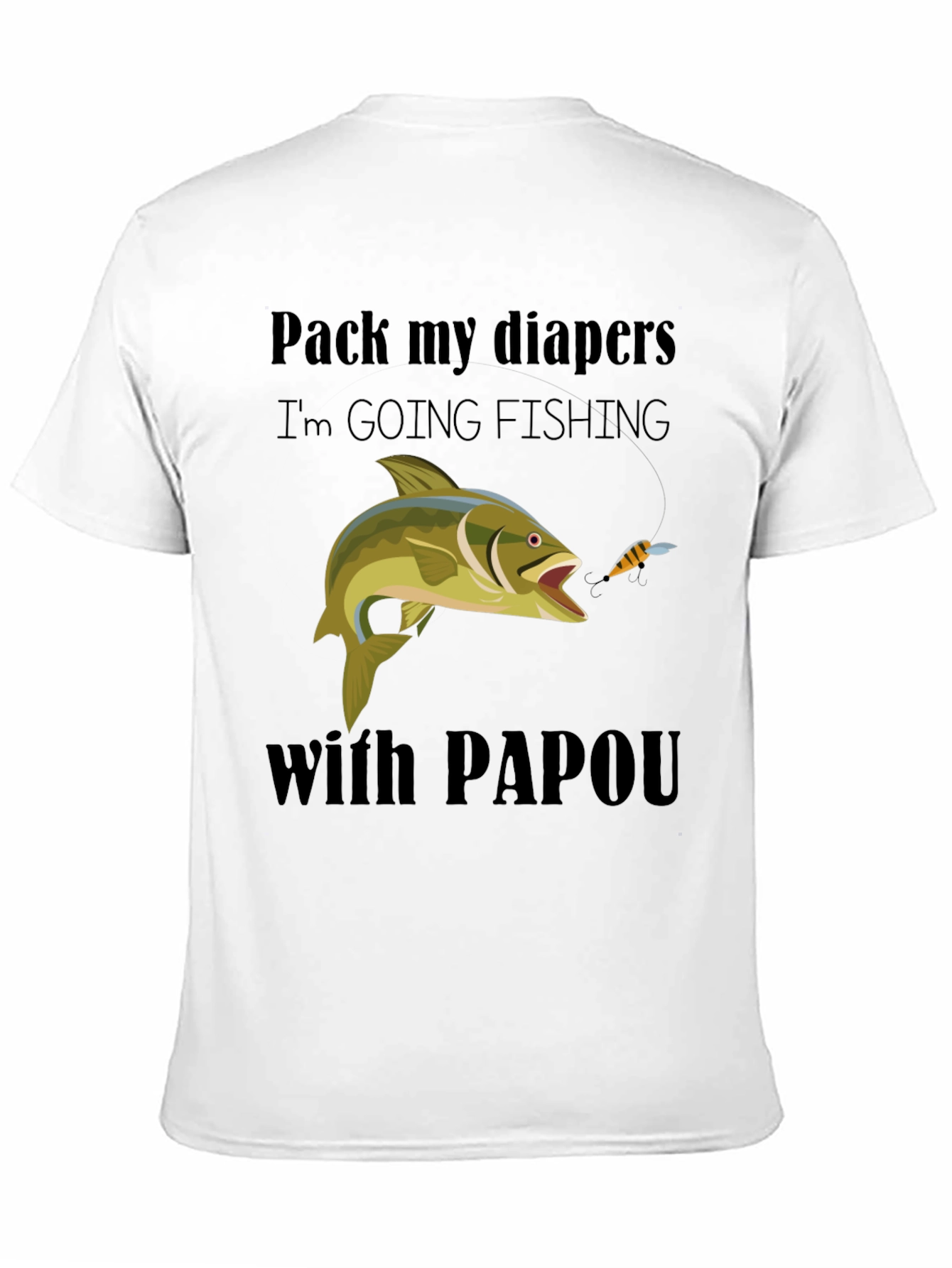 Funny Fishing T-Shirt: Pack My Diapers!