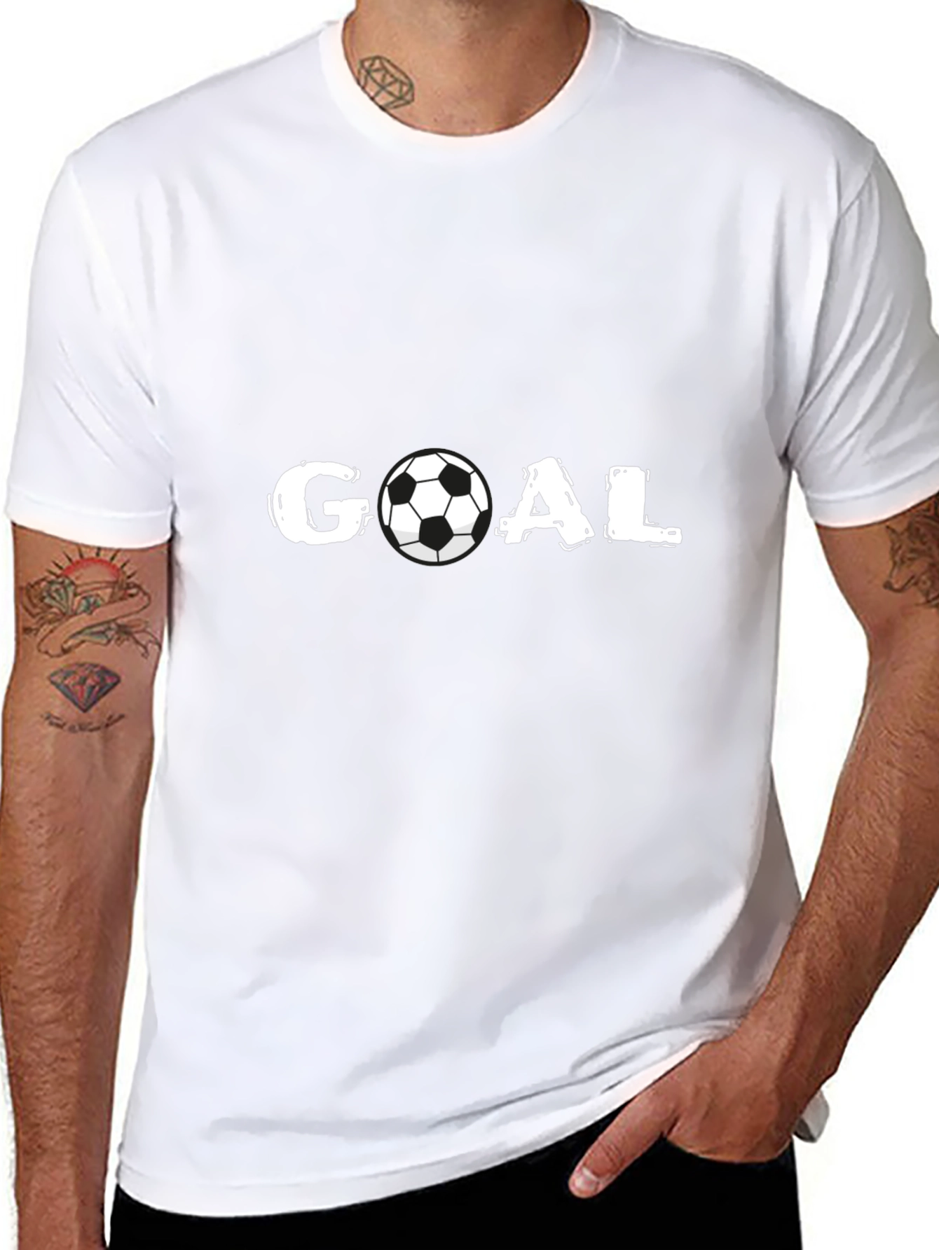 Goal Soccer Ball Graphic T-Shirt - Black