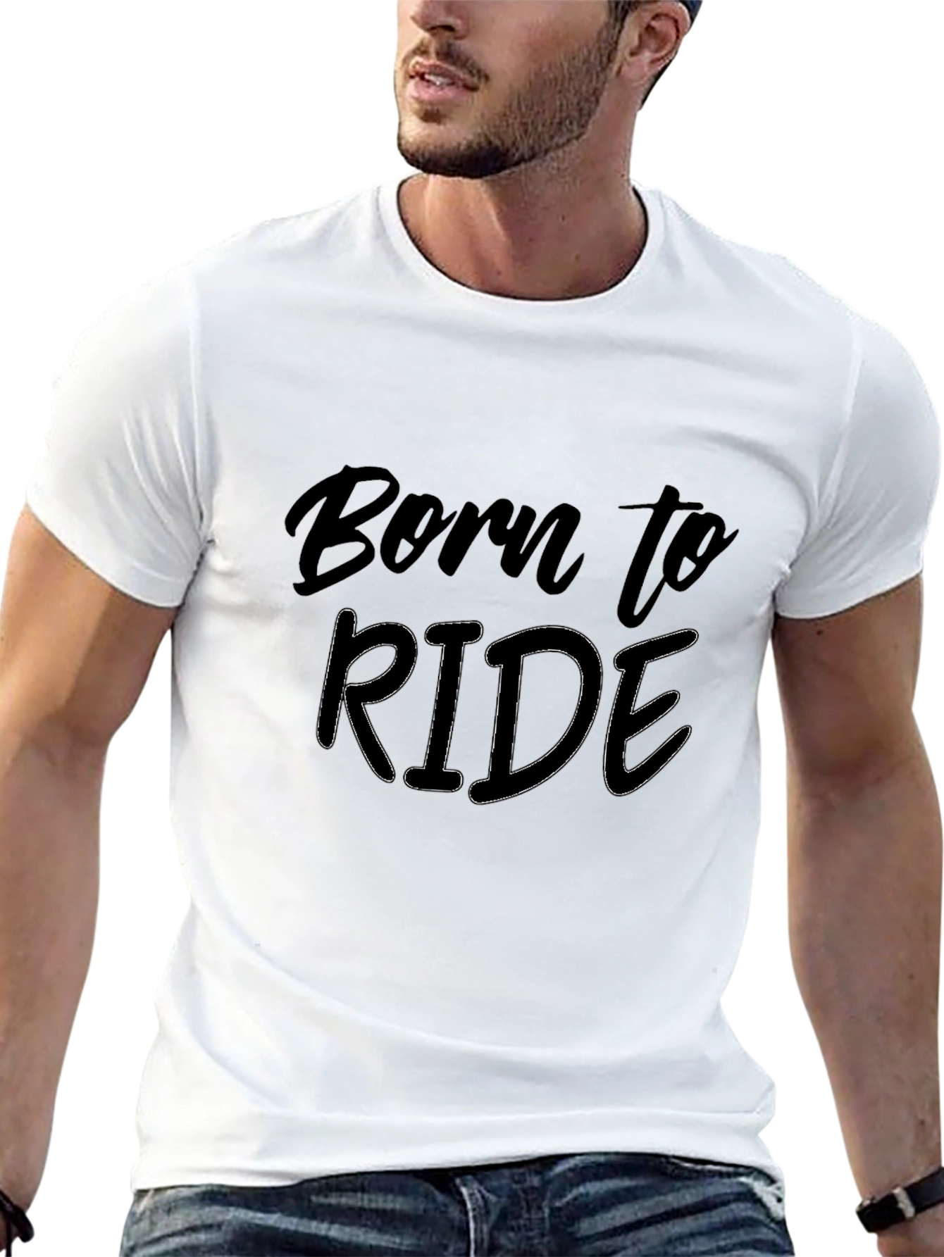 Born to Ride Black Graphic Tee - Cool Biker Style