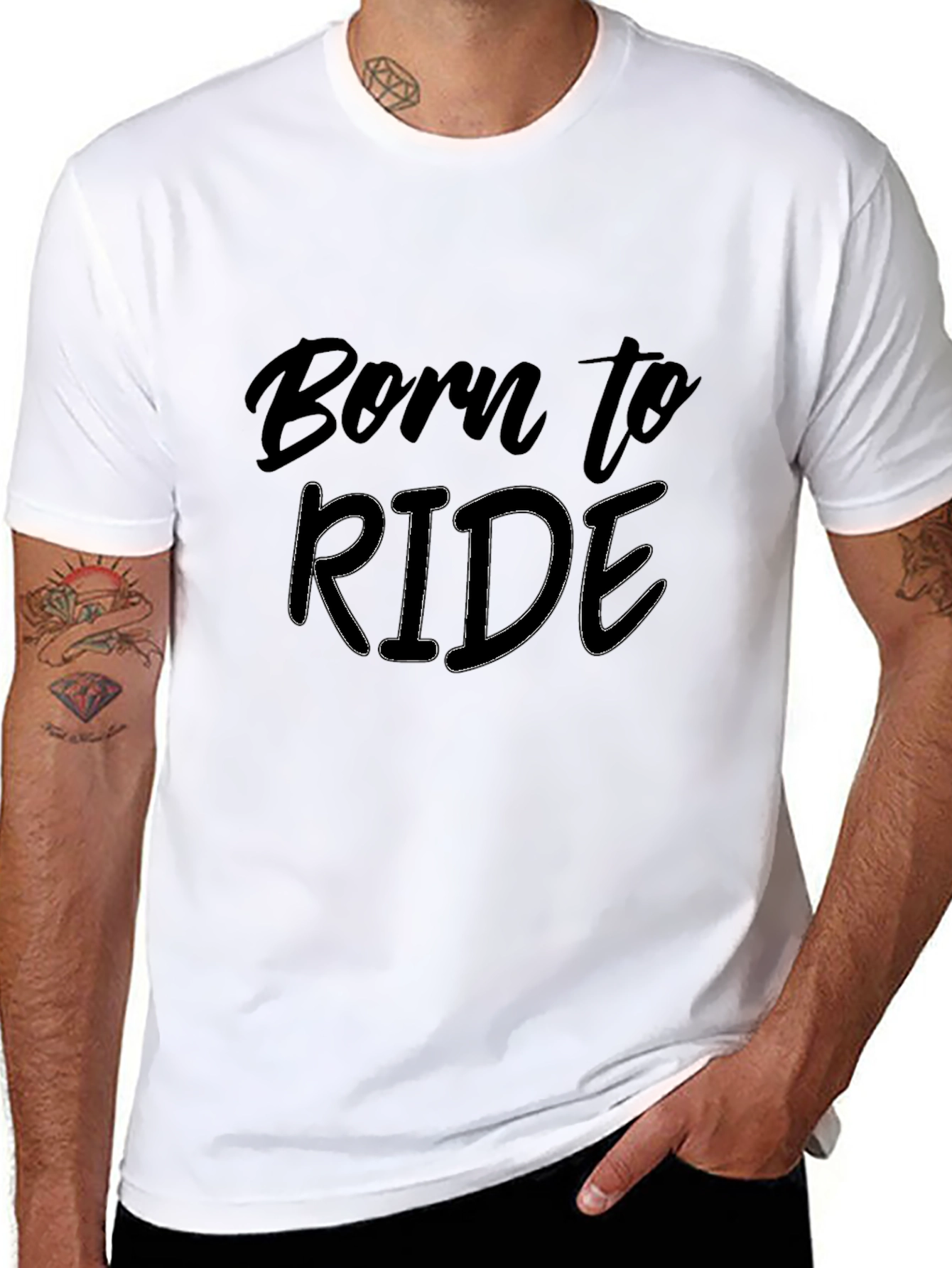 Born to Ride Black Graphic Tee - Cool Biker Style