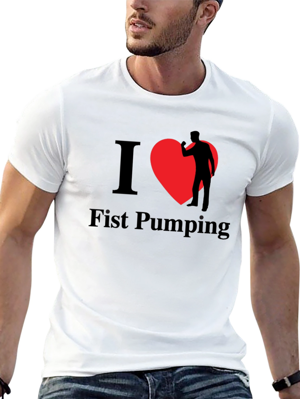 I Heart Fist Pumping Funny Novelty T-Shirt