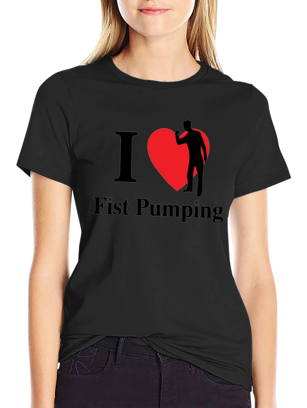 I Heart Fist Pumping Funny Novelty T-Shirt