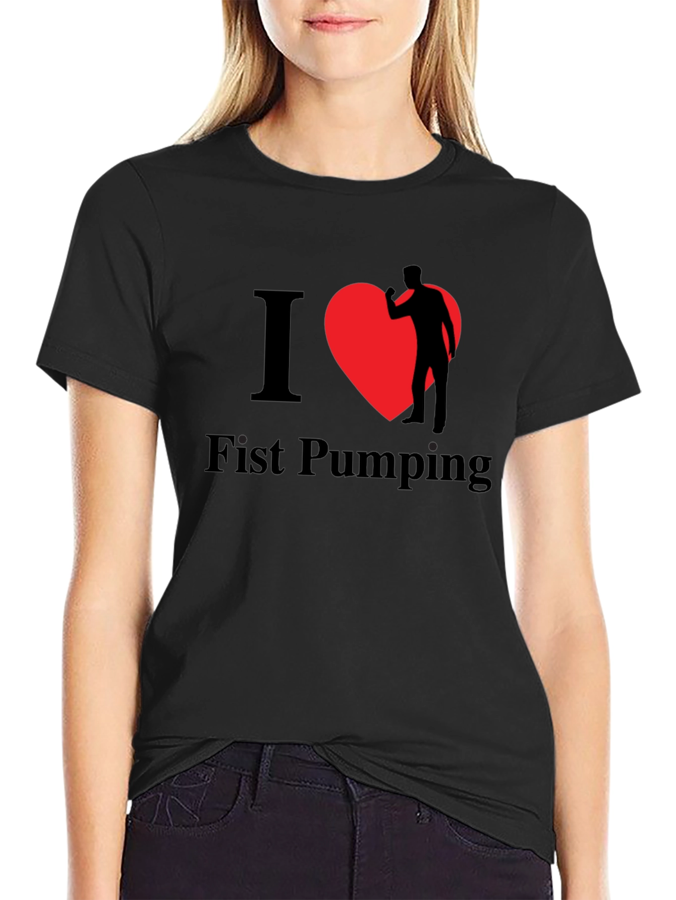 I Heart Fist Pumping Funny Novelty T-Shirt