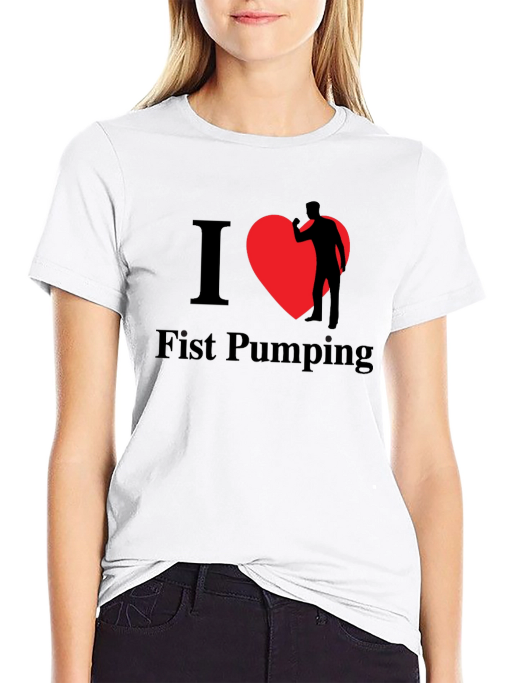 I Heart Fist Pumping Funny Novelty T-Shirt