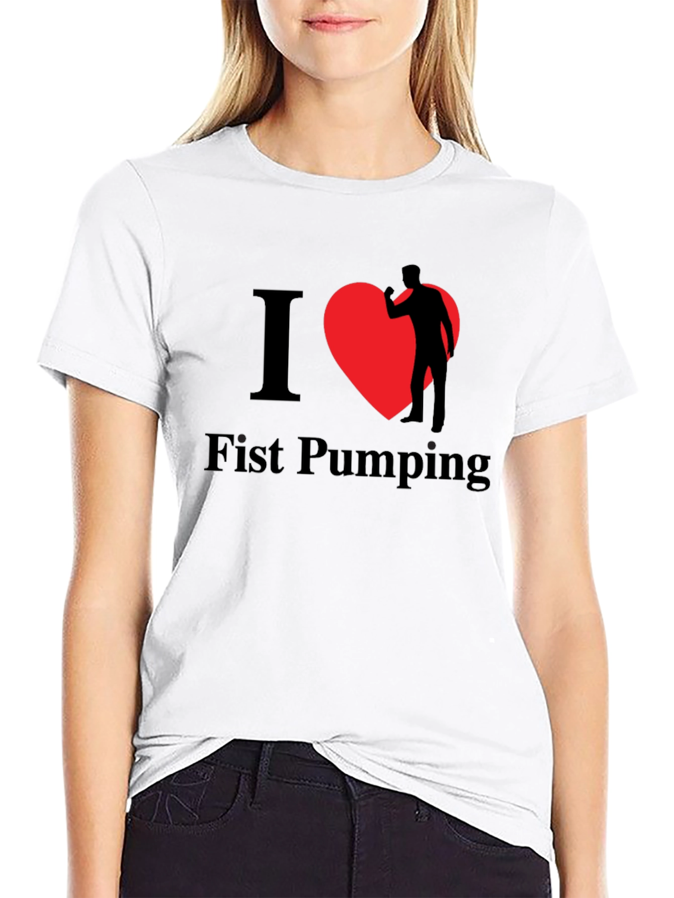 I Heart Fist Pumping Funny Novelty T-Shirt