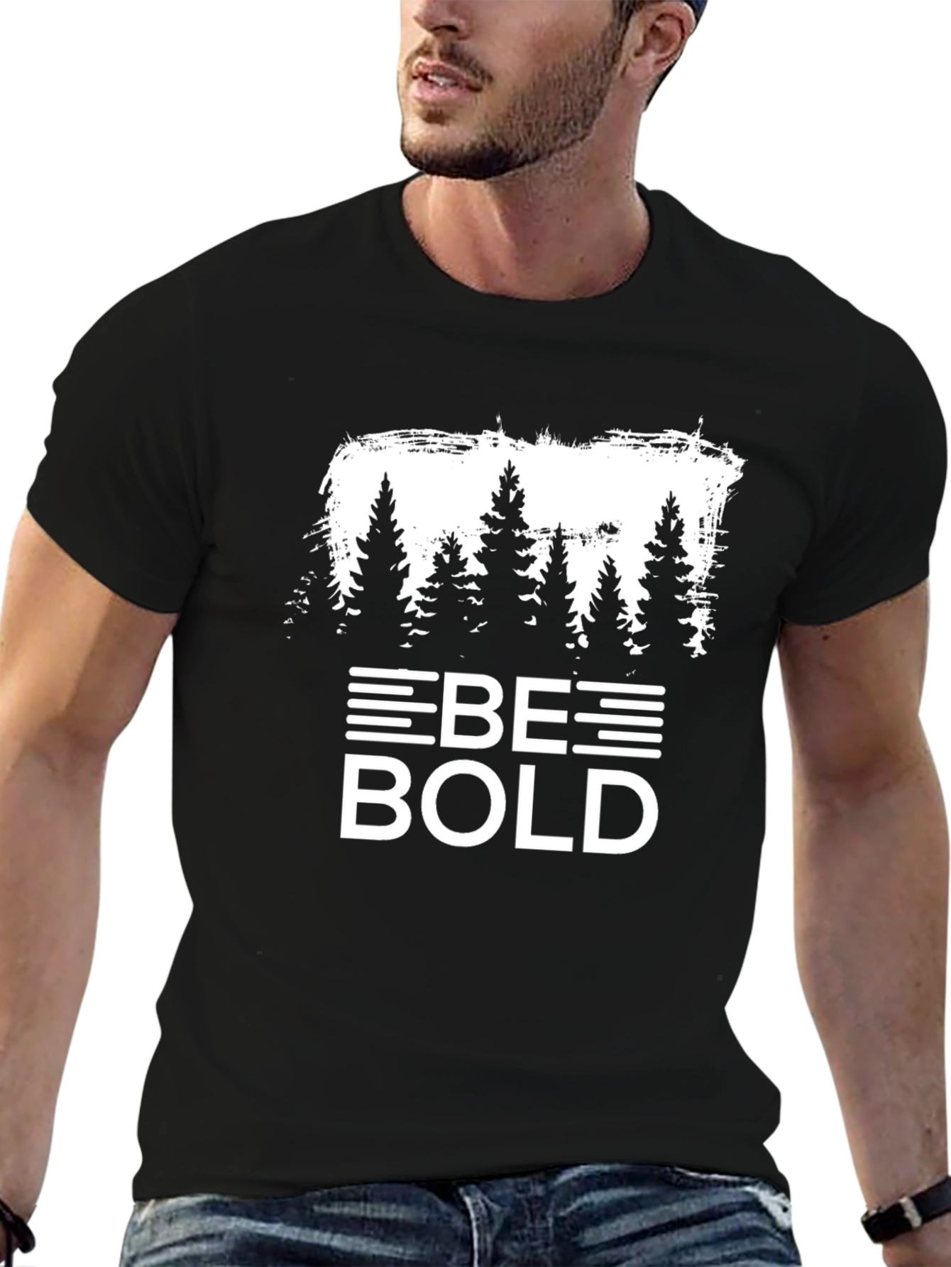 Be Bold Tree Graphic Tee - Black