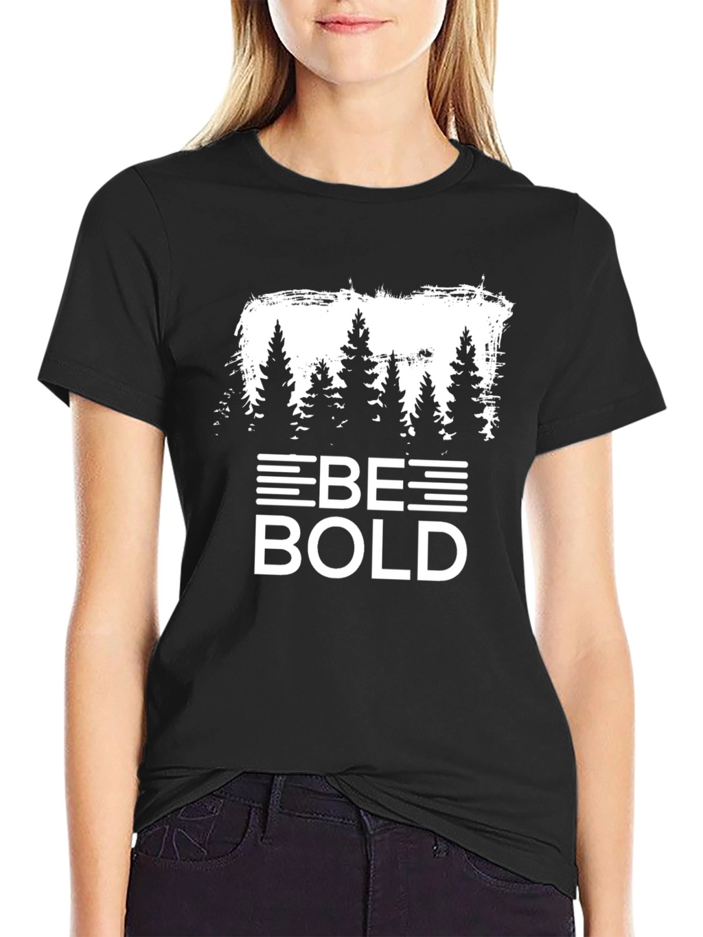 Be Bold Tree Graphic Tee - Black
