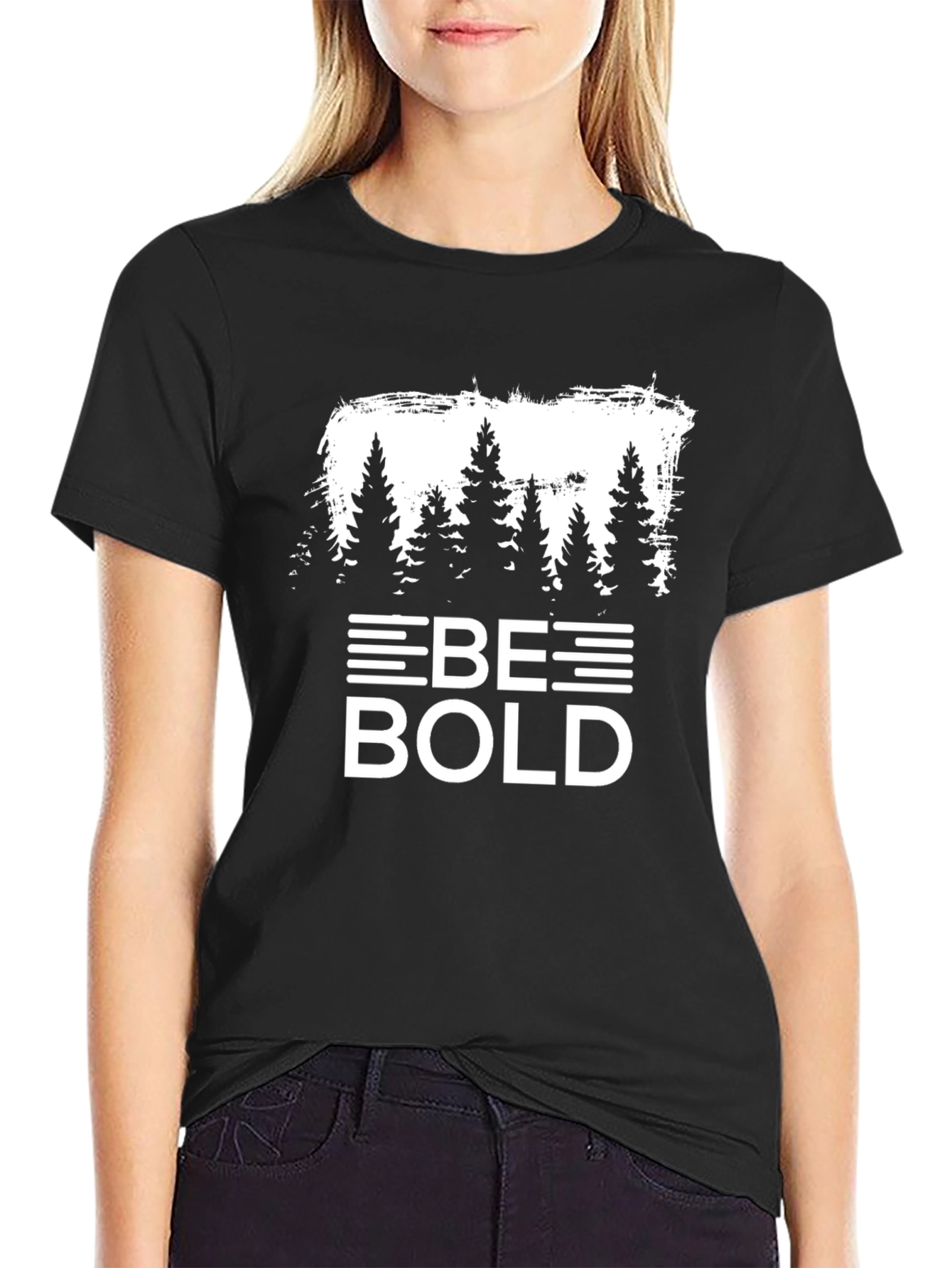 Be Bold Tree Graphic Tee - Black